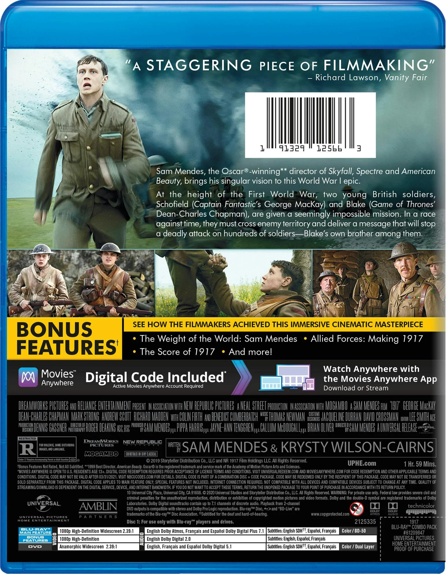 1917 (DVD + Digital) [Blu-ray] - Image 2