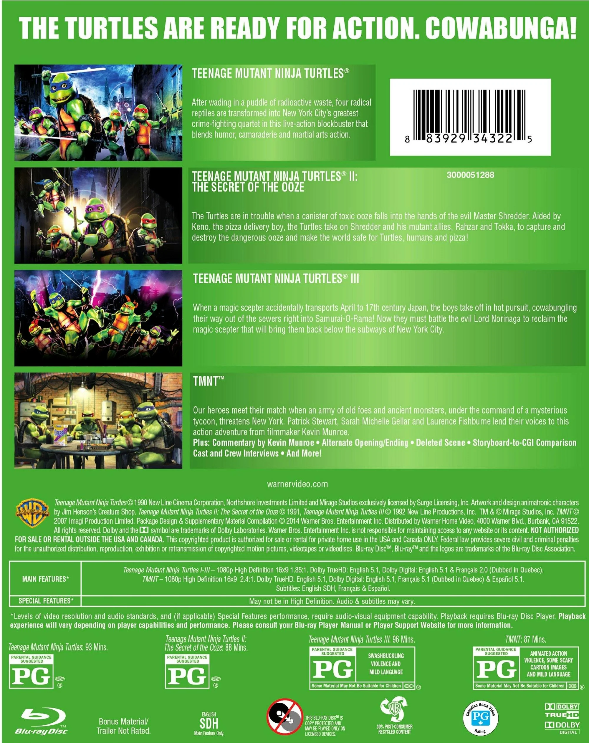Teenage Mutant Ninja Turtles Film Collection [Blu-ray] - Image 3
