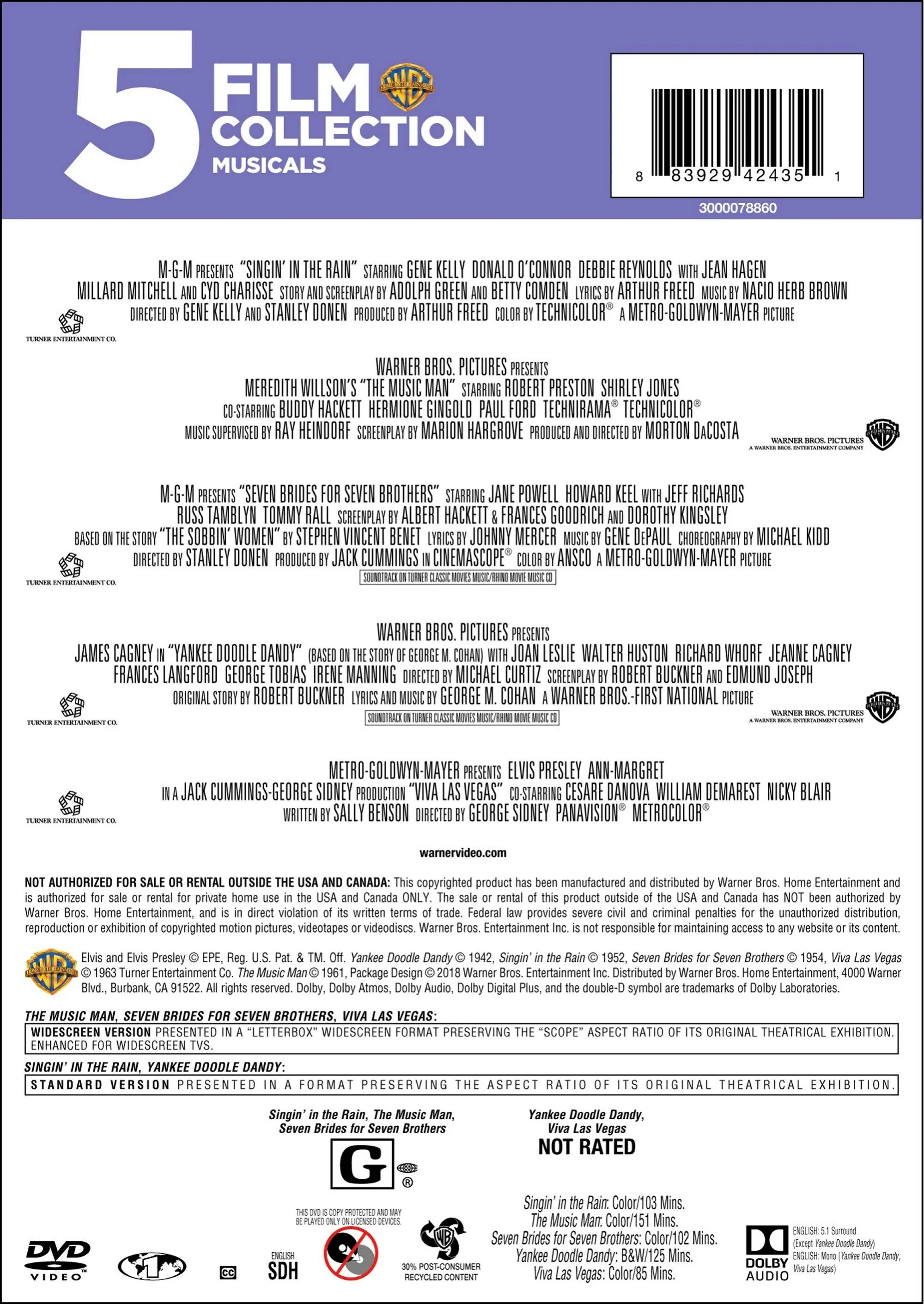 Musicals Five Film Collection (Box Set) [DVD] - Image 2