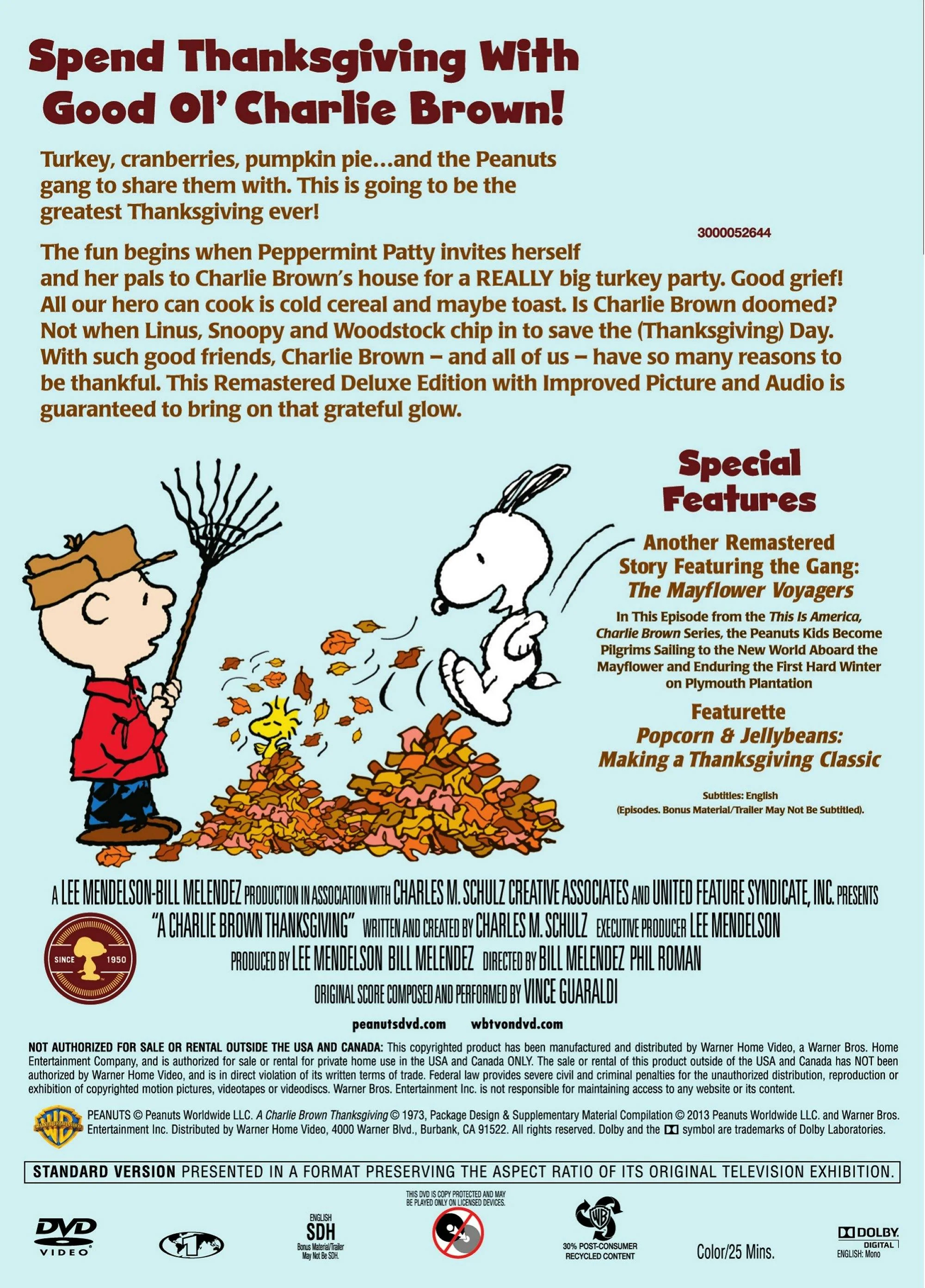 Charlie Brown: A Charlie Brown Thanksgiving (40th Anniversary Edition) [DVD] - Image 2
