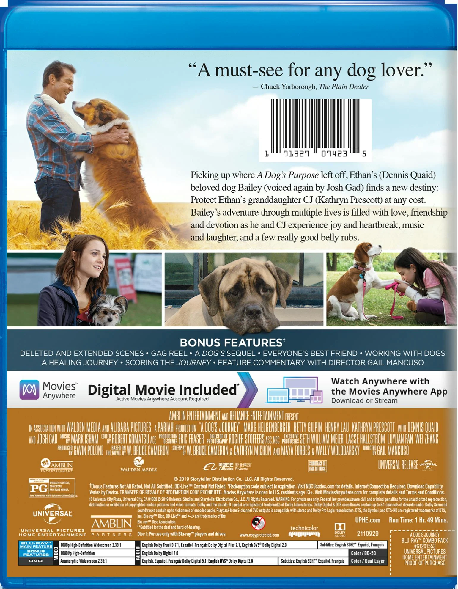 A Dog's Journey (DVD + Digital) [Blu-ray] - Image 2