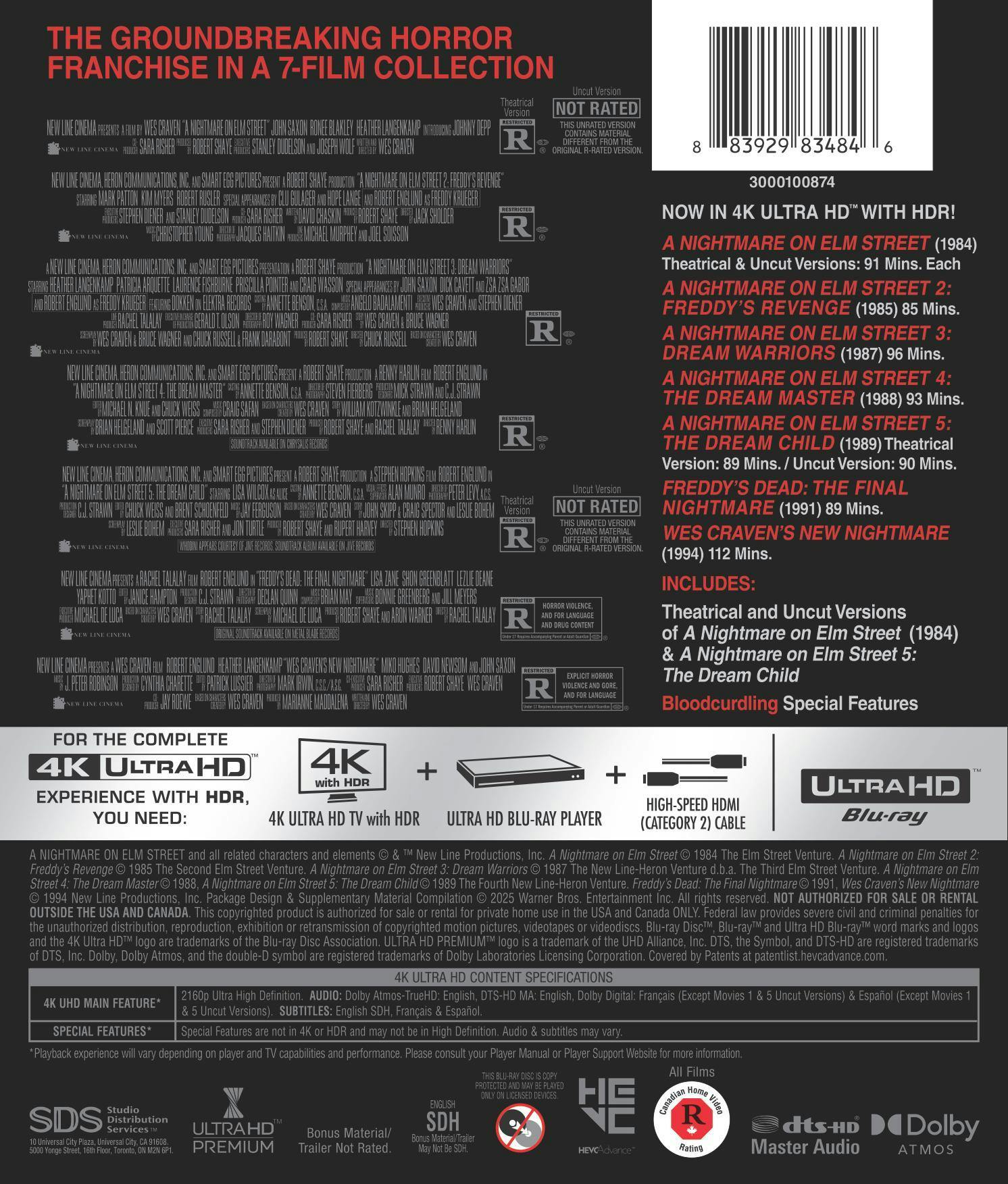 Nightmare on Elm Street, A: 7 Film Collection (4K Ultra HD + Digital) [UHD] - Image 3