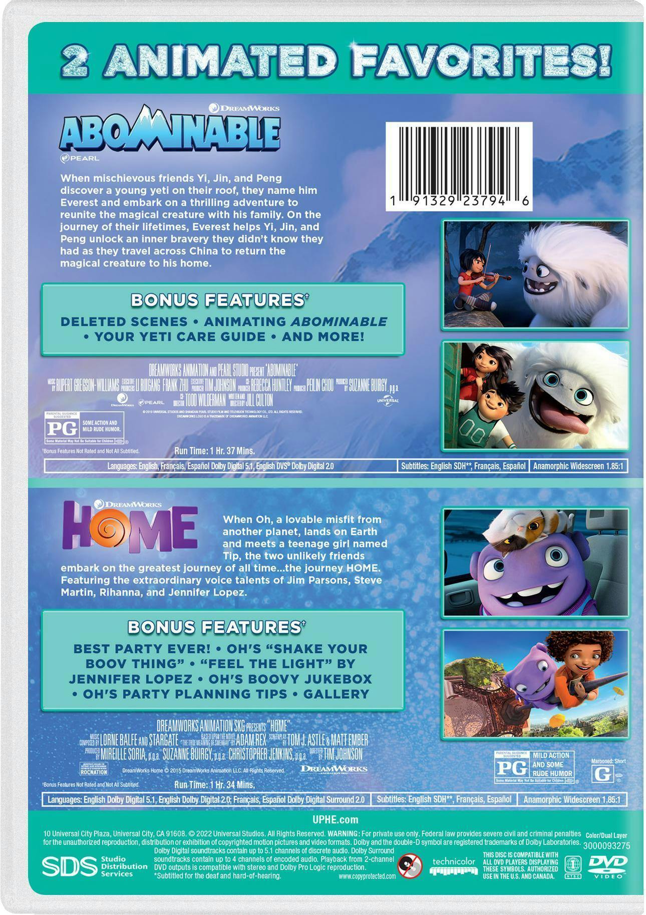 Abominable/Home [DVD] - Image 2