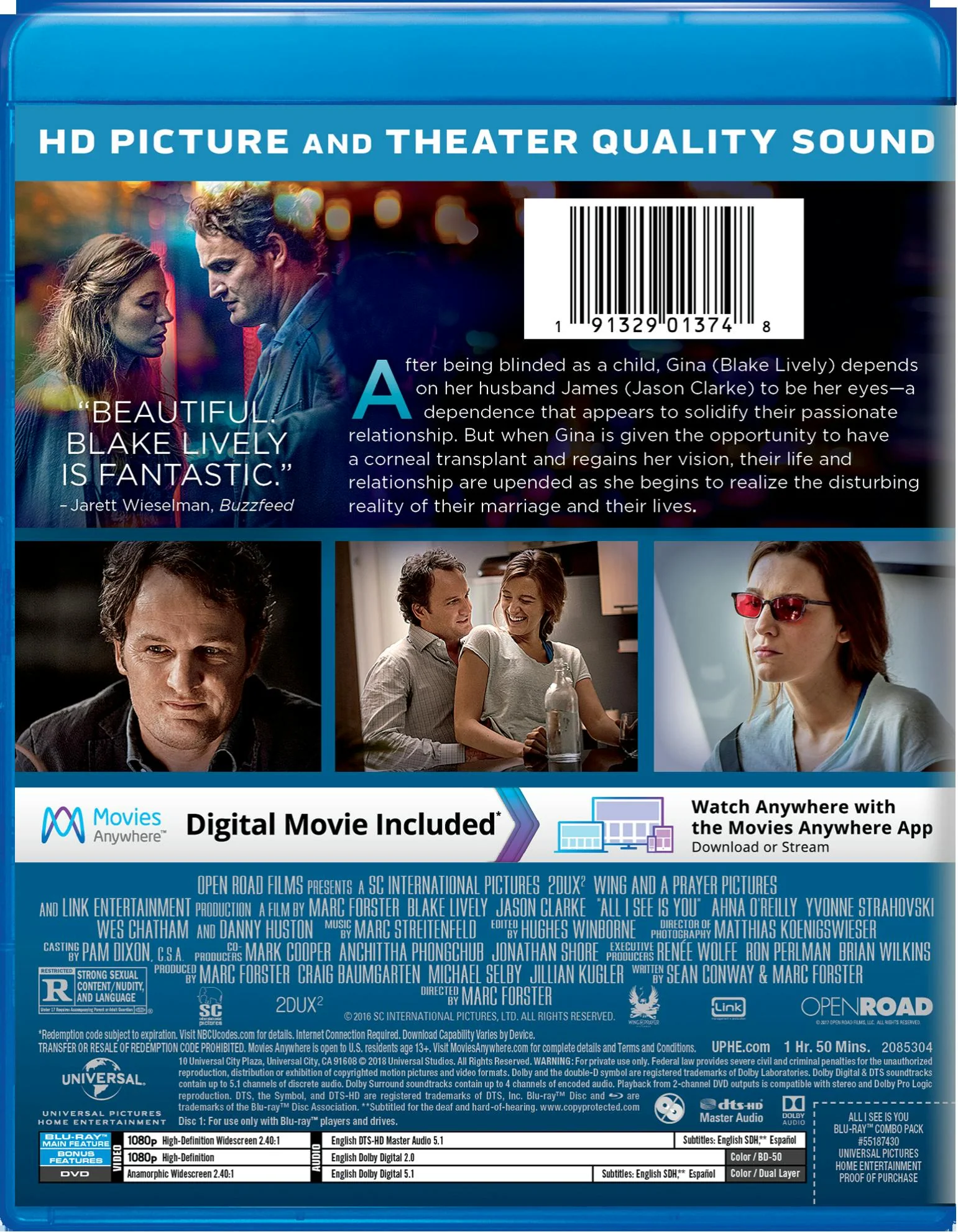 All I See Is You (DVD + Digital) [Blu-ray] - Image 2