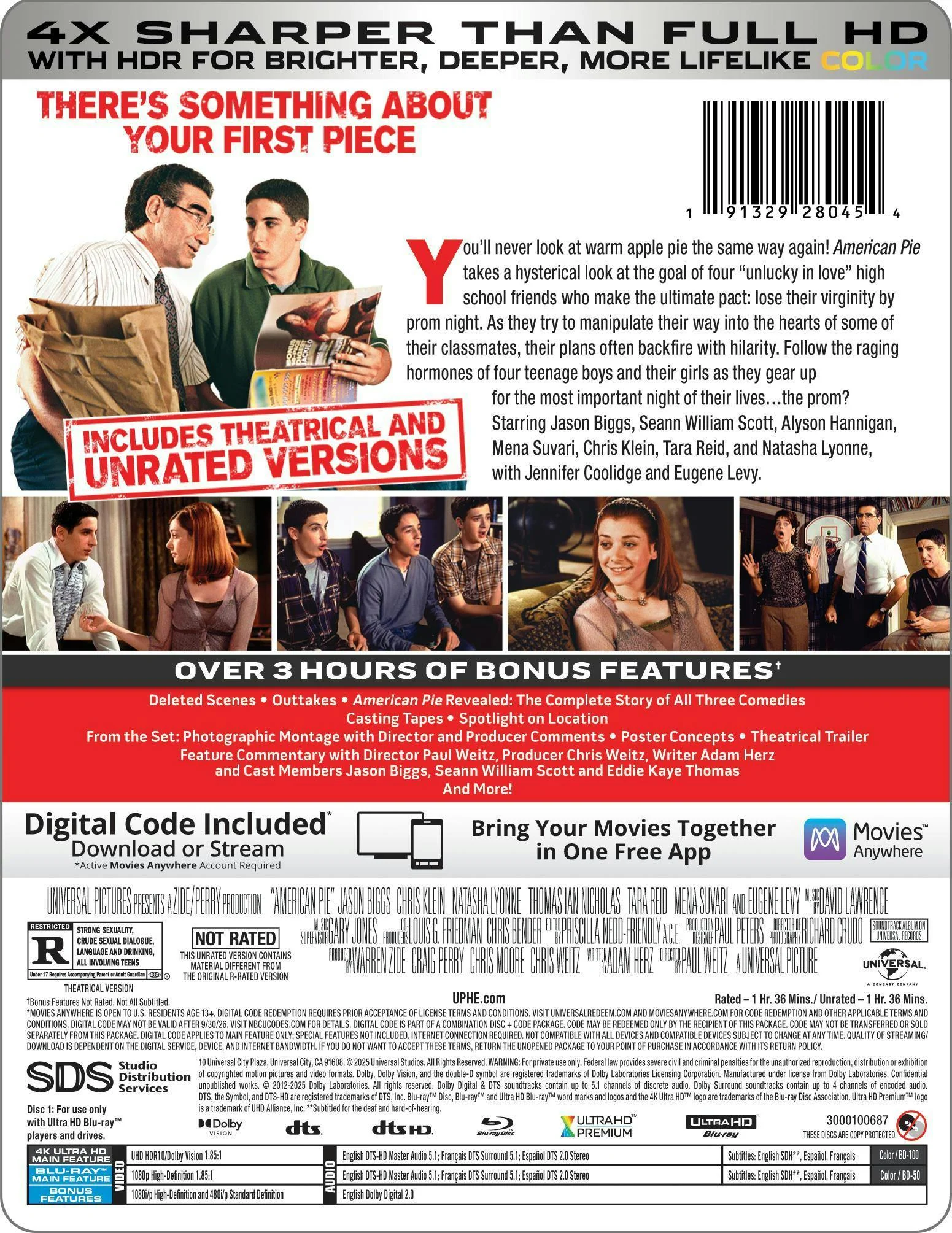 American Pie - Limited Edition Steelbook 4K Ultra HD + Blu-ray + Digital (Limited Edition 4K Ultra HD Steelbook + Blu-ray + Digital) [UHD] - Image 4