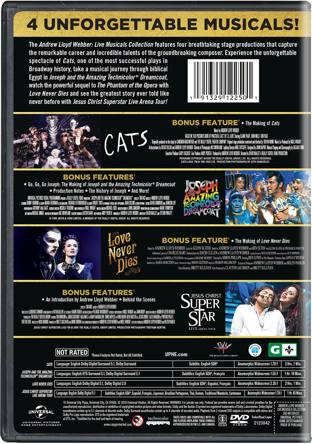Andrew Lloyd Webber Live Musicals Collection (DVD Set) [DVD] - Image 2