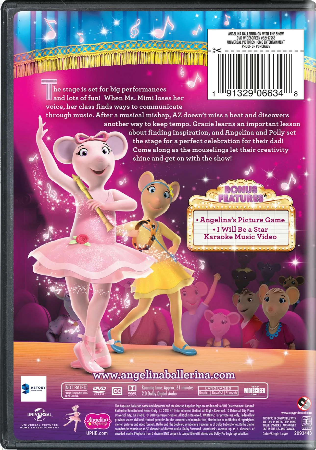 Angelina Ballerina: On with the Show [DVD] - Image 2
