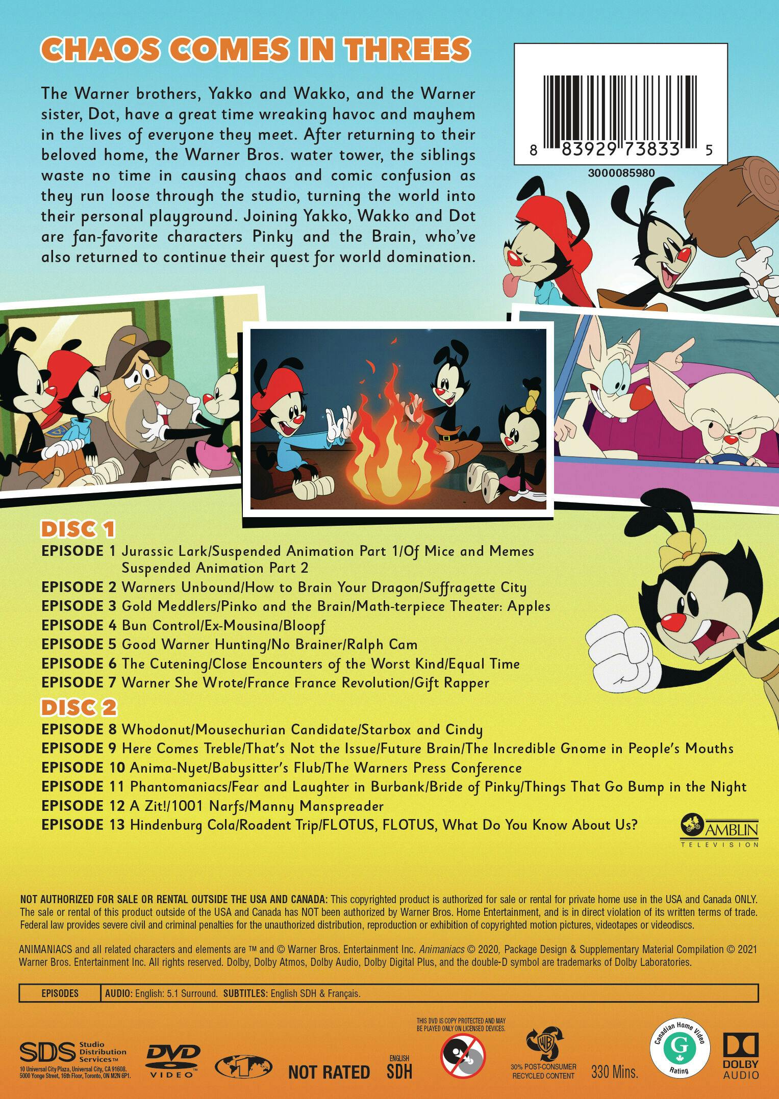 Animaniacs: Season One [DVD] - Image 2
