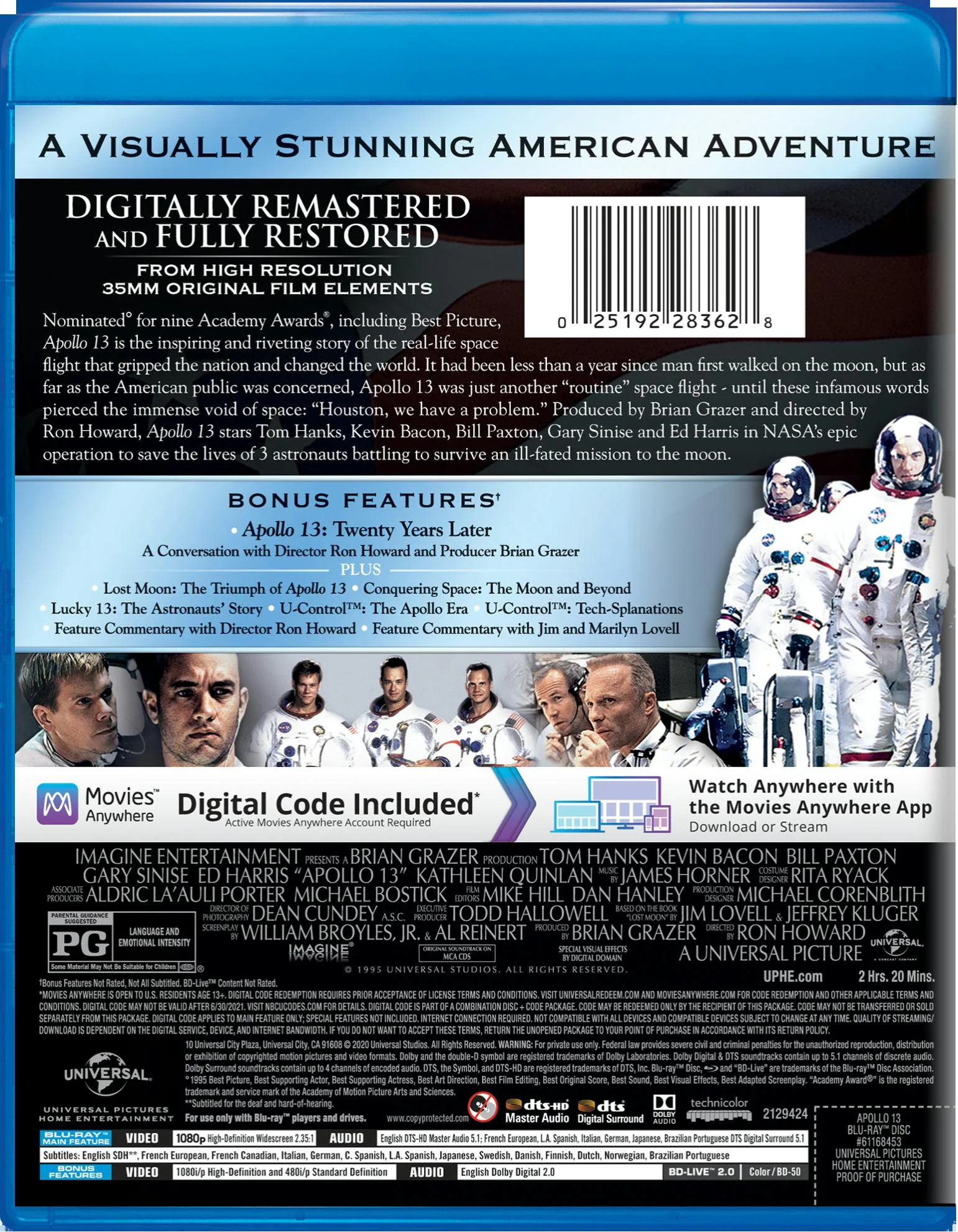 Apollo 13 (20th Anniversary Edition) [Blu-ray] - Image 2