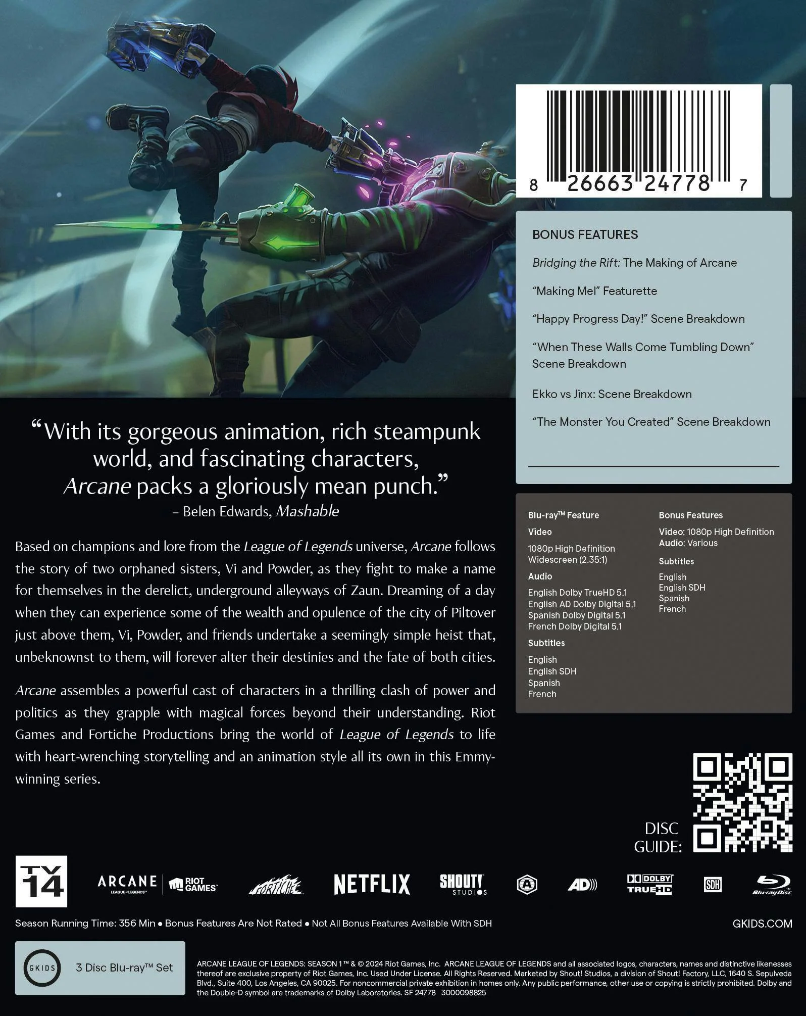 Arcane League of Legends: Season One (Limited Edition Steelbook) [Blu-ray] - Image 3