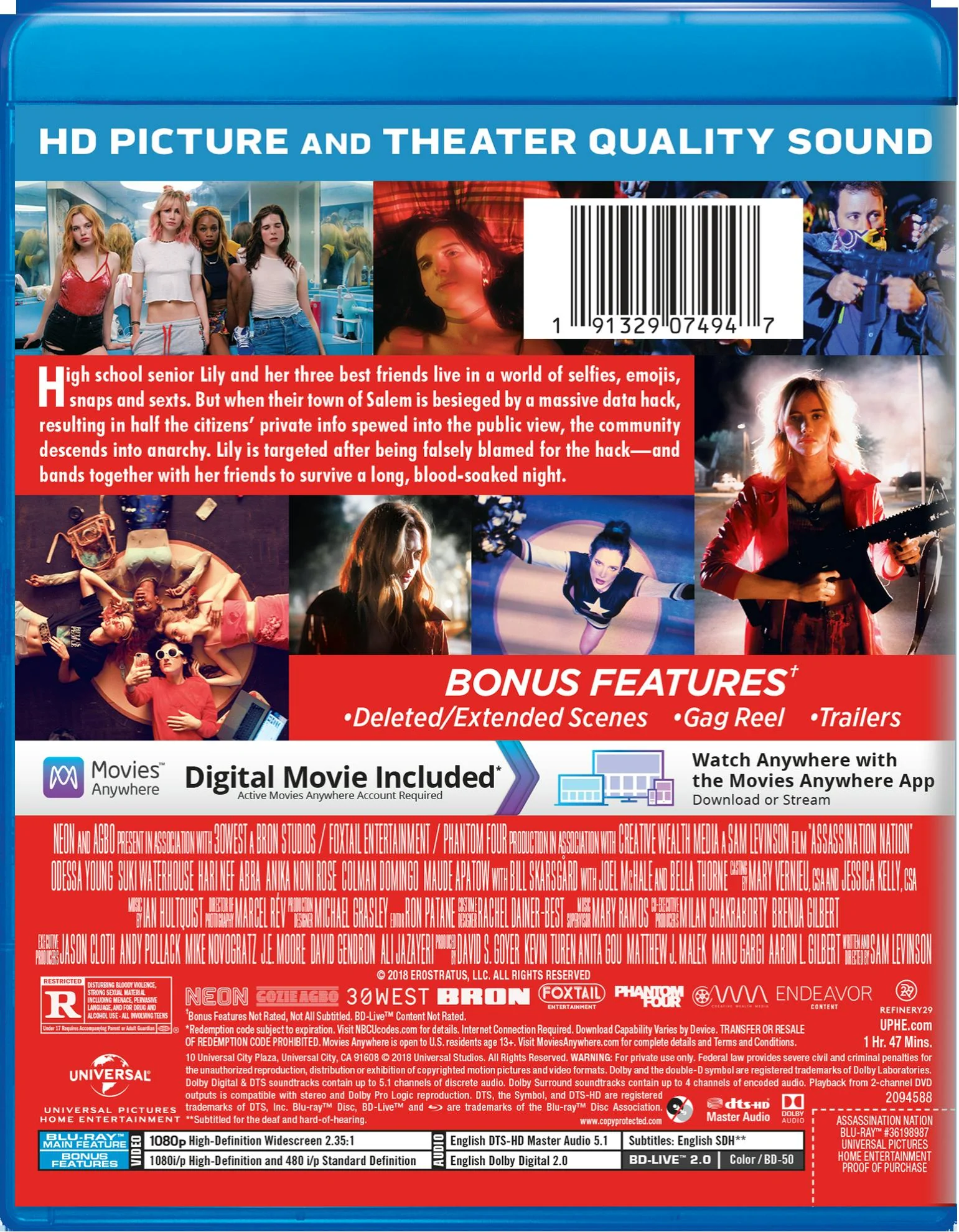 Assassination Nation (Blu-ray + Digital HD) [Blu-ray] - Image 2