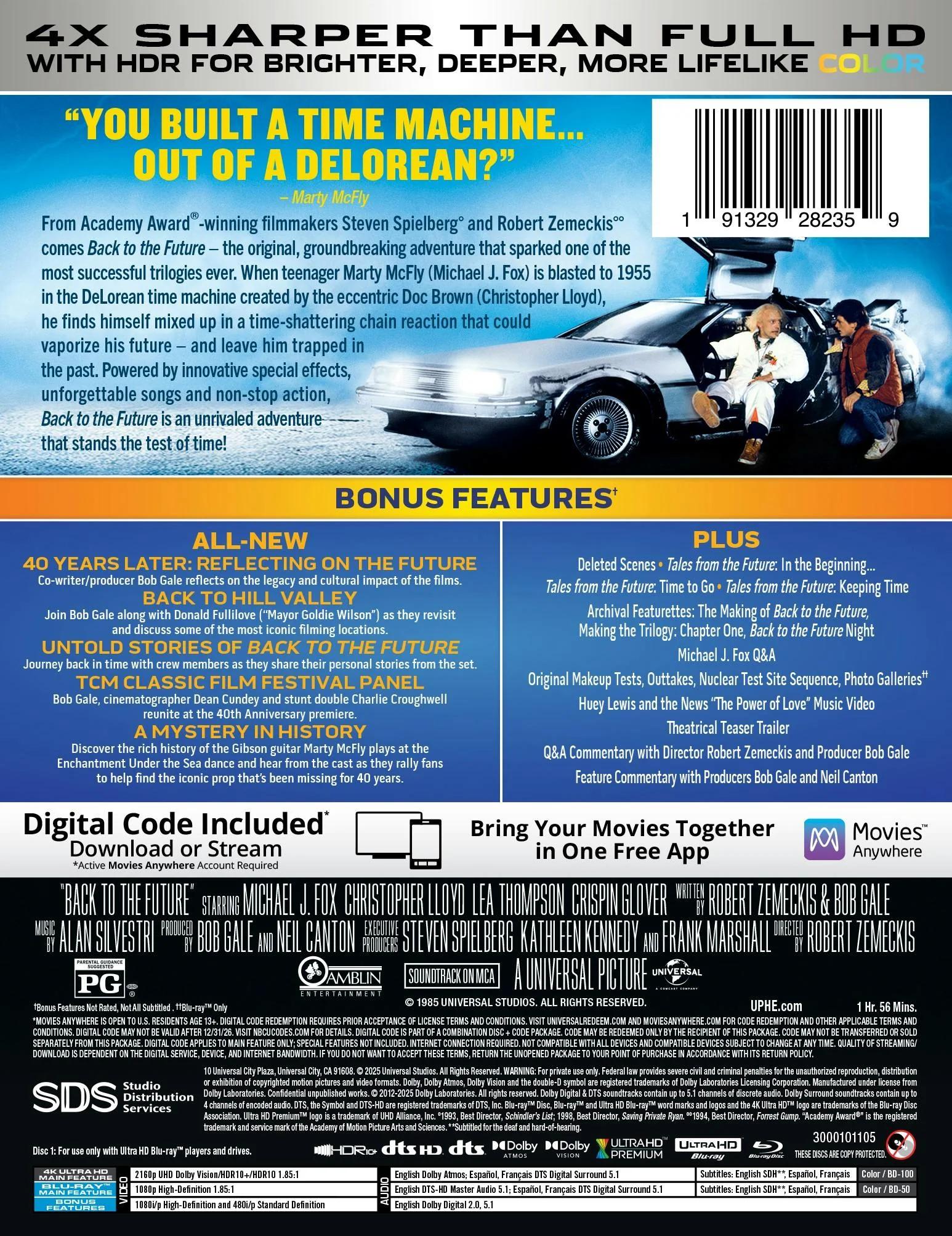 Back to the Future - 40th Anniversary (Limited Edition 4K Ultra HD Steelbook + Blu-ray + Digital) [UHD] - Image 3