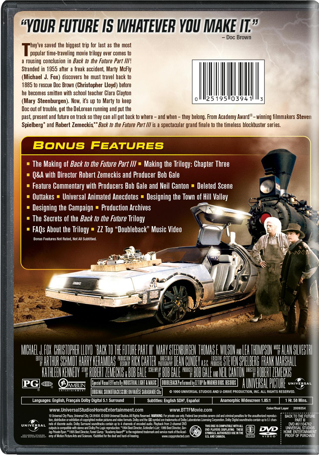 Back to the Future: Part 3 (DVD Special Edition) [DVD] - Image 3