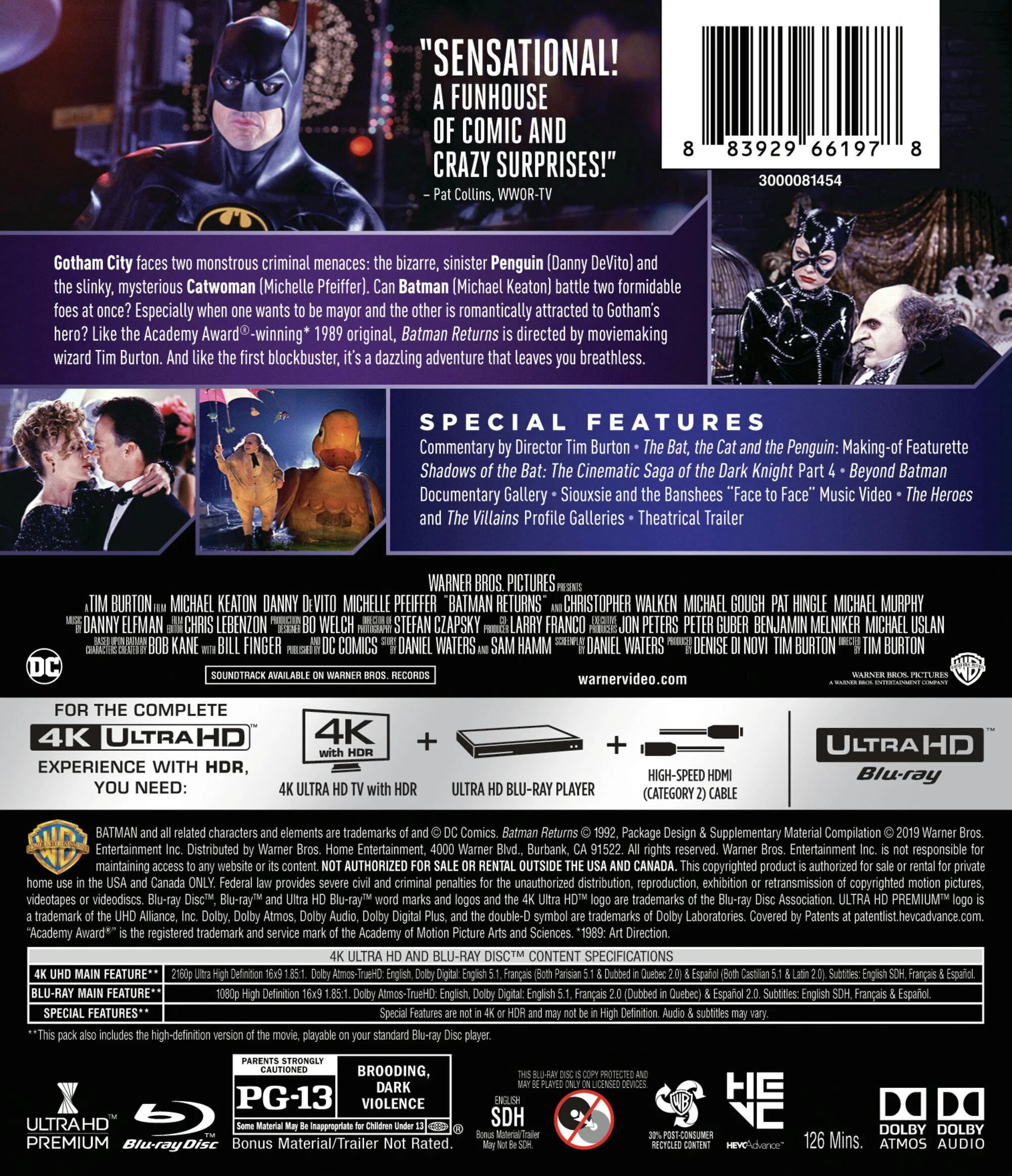 Batman Returns (4K Ultra HD + Blu-ray) [UHD] - Image 2