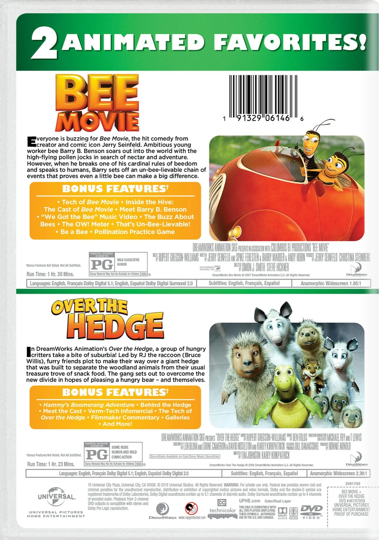 Bee Movie/Over the Hedge (DVD Double Feature) [DVD] - Image 2