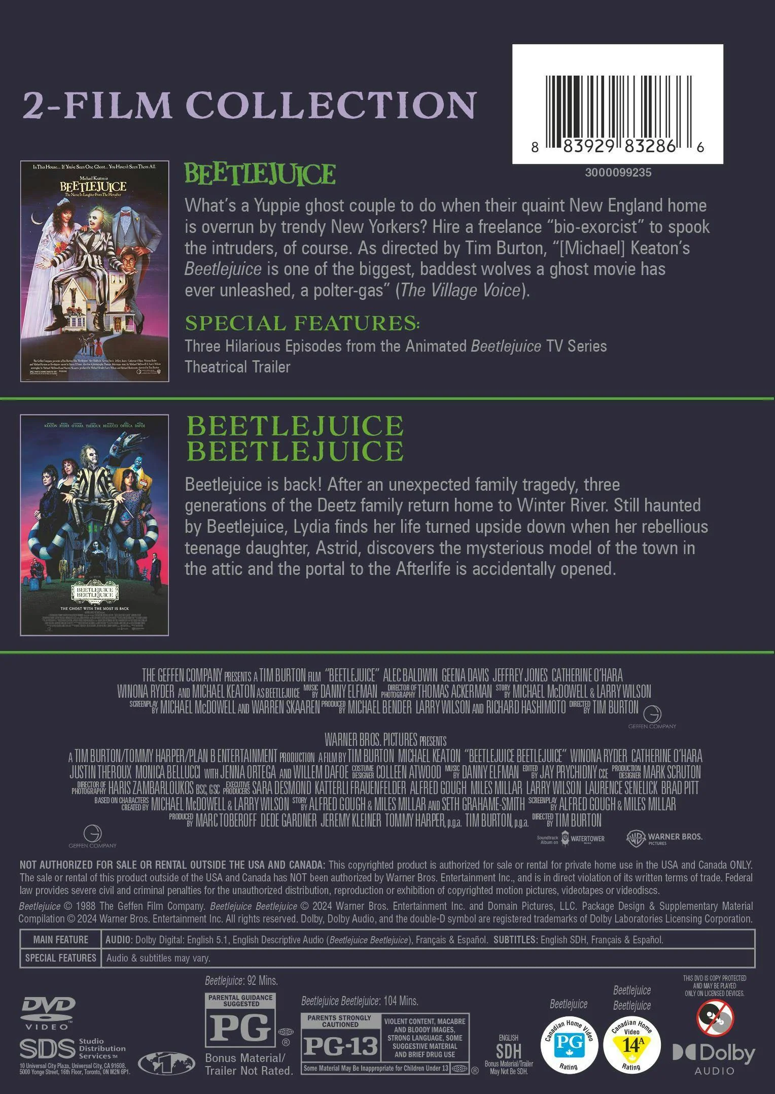 Beetlejuice Beetlejuice 2-Film Col. [DVD] - Image 3
