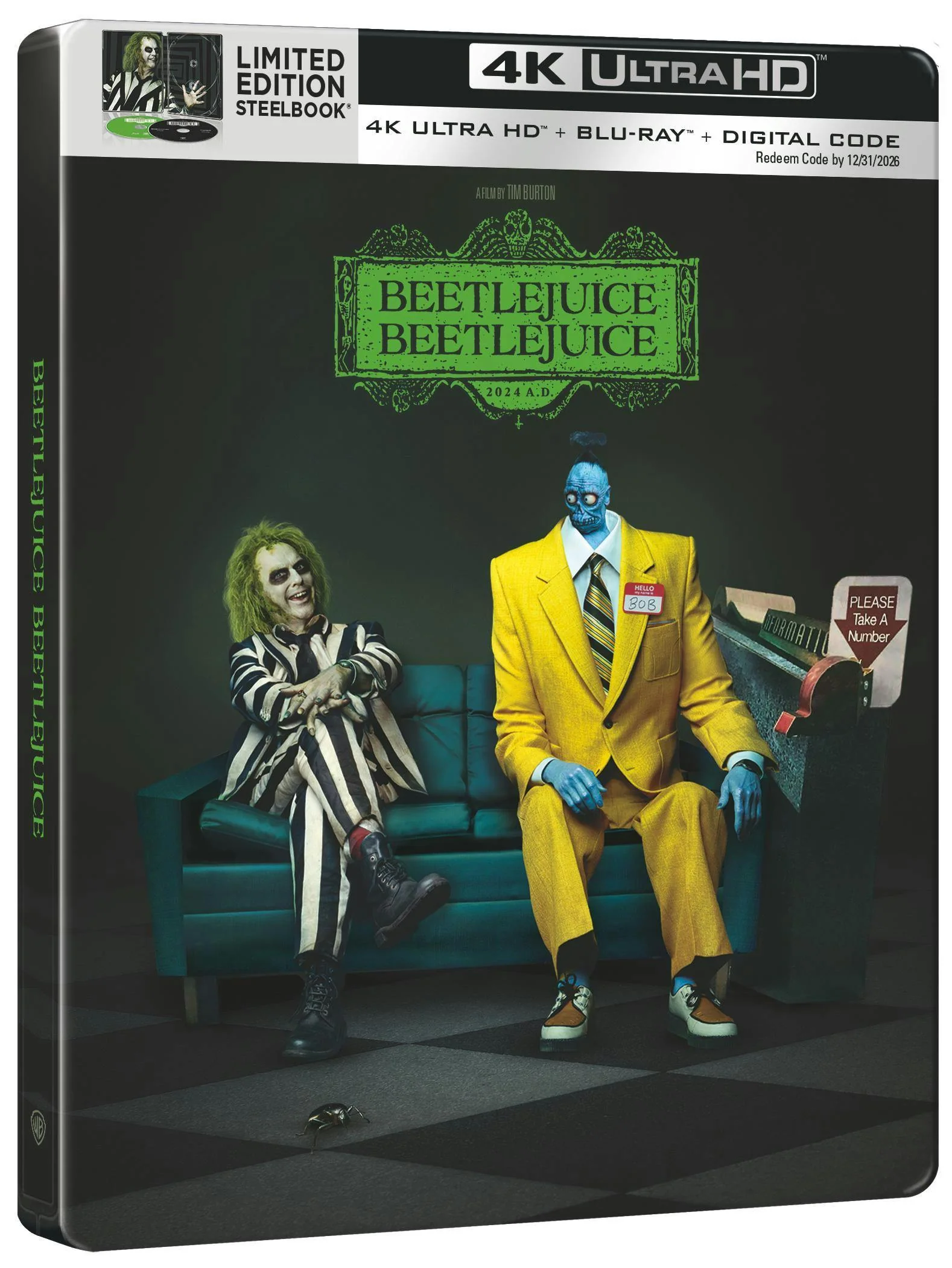 Beetlejuice Beetlejuice Steelbook (Limited Edition 4K Ultra HD Steelbook + Blu-ray + Digital) [UHD] - Image 2