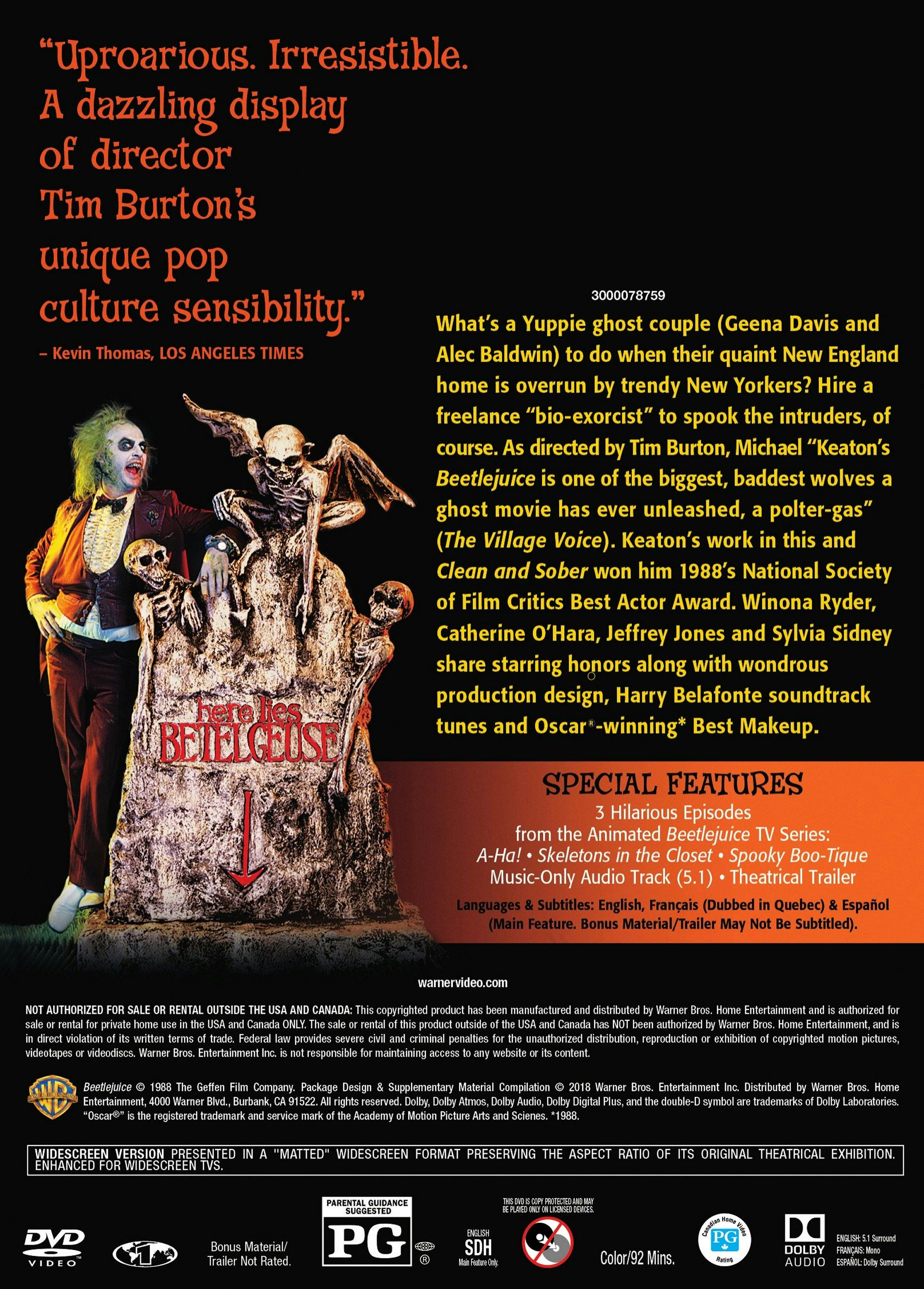 Beetlejuice: Deluxe Edition (Halloween/KIDS/DVD) [DVD] - Image 3