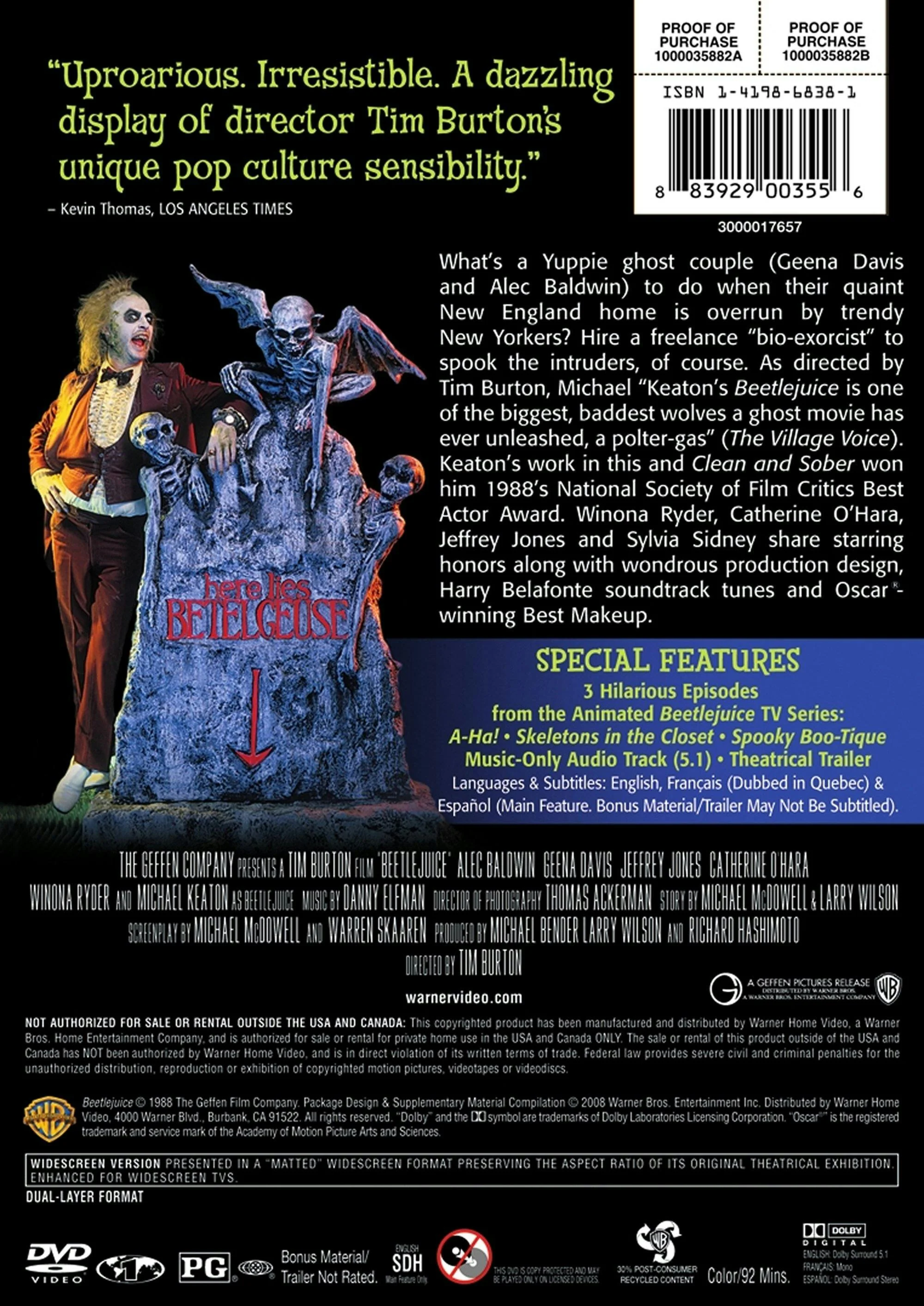 Beetlejuice (Deluxe Edition) [DVD] - Image 3