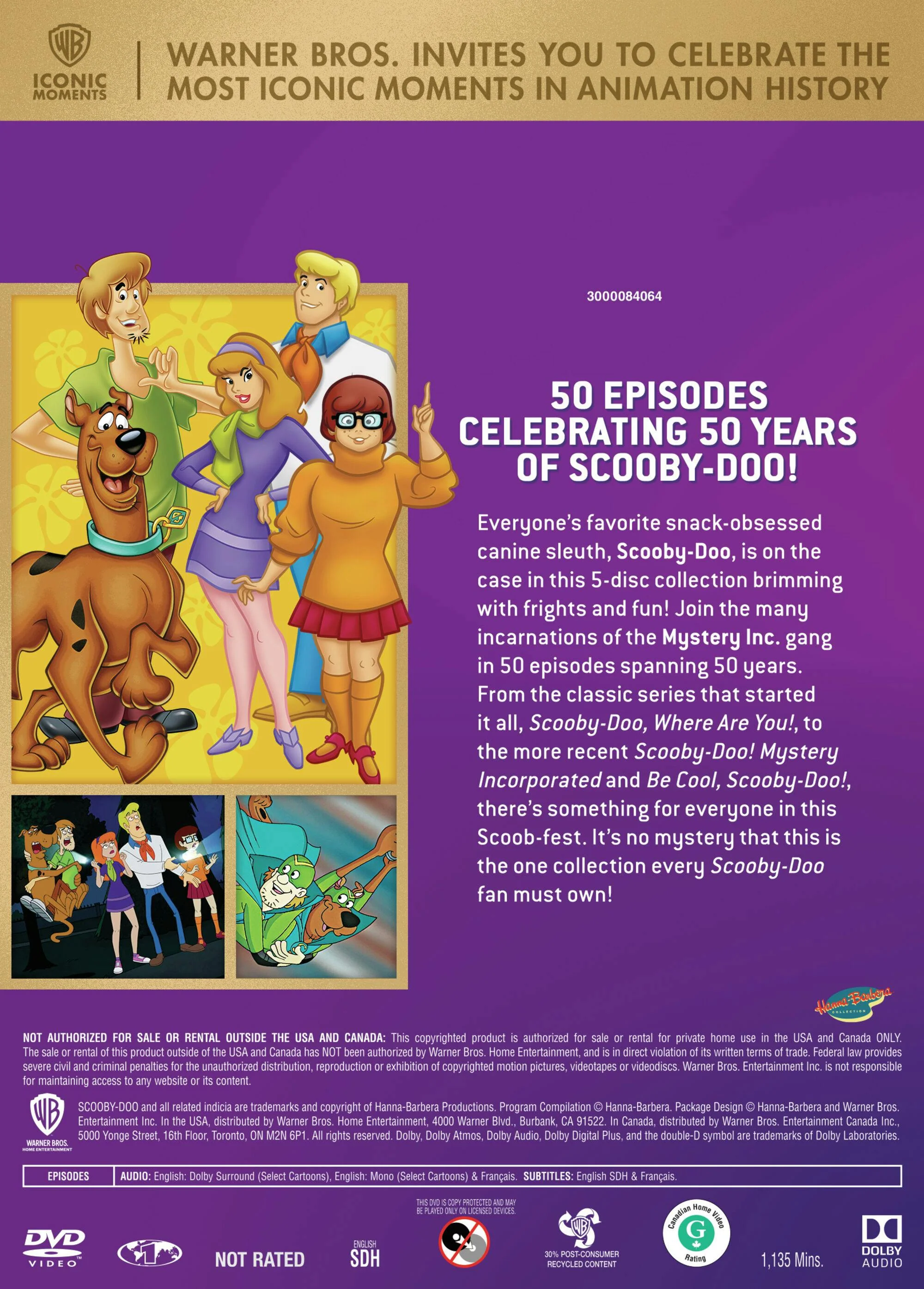Best of Warner Bros.: 50 Cartoon Collection - Scooby-Doo (Iconic Moments LL) (Box Set) [DVD] - Image 3