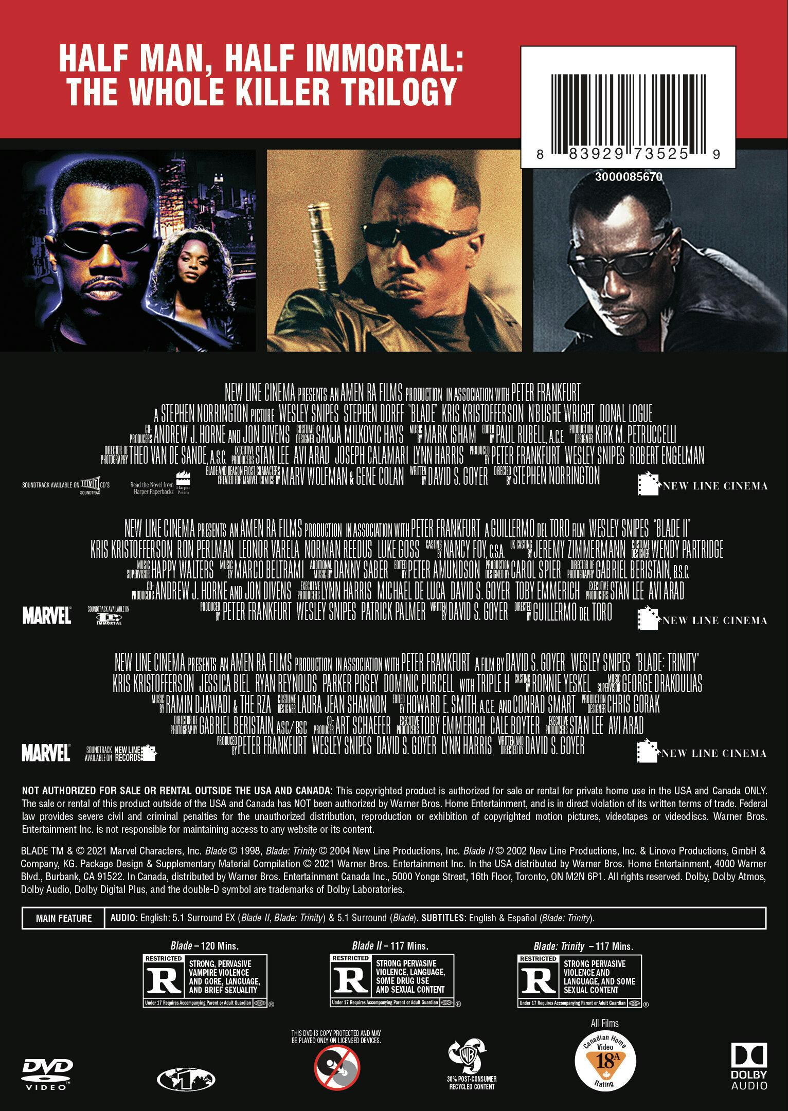 Blade 1-3 (Box Set) [DVD] - Image 3