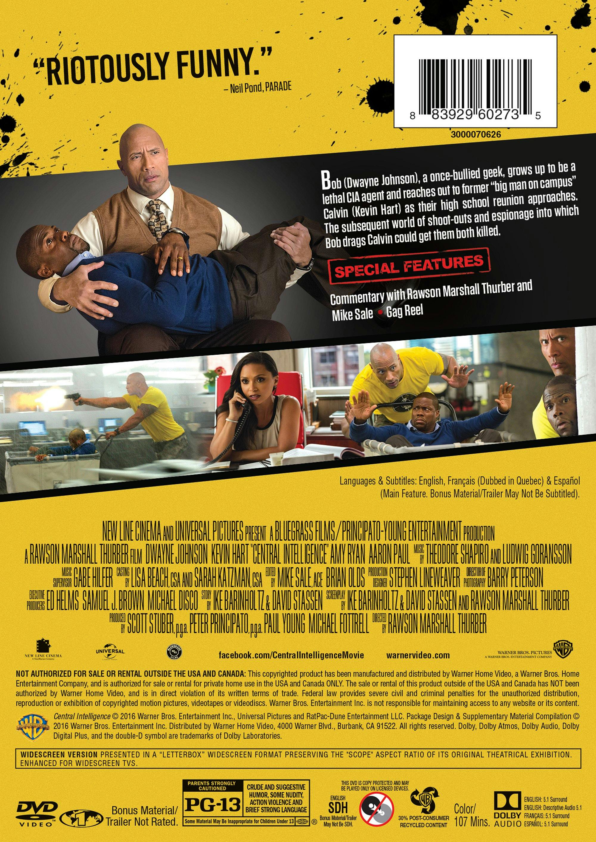 Central Intelligence (DVD Single Disc) [DVD] - Image 2
