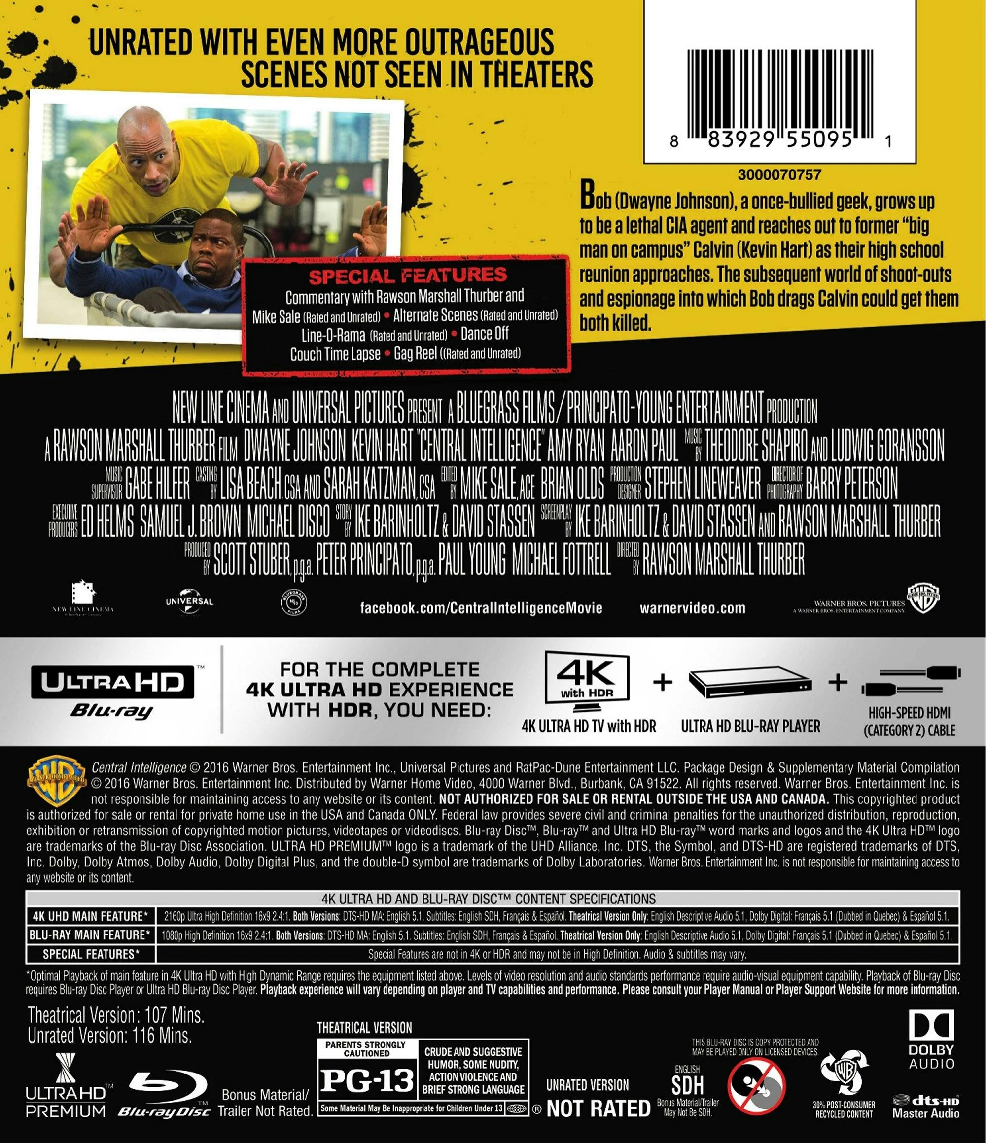 Central Intelligence (4K Ultra HD + Blu-ray) [UHD] - Image 2