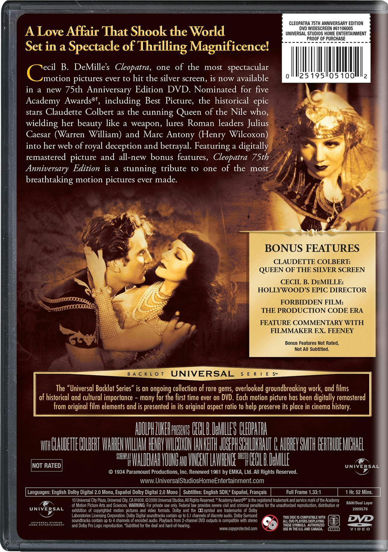 Cleopatra (75th Anniversary Edition) [DVD] - Image 2