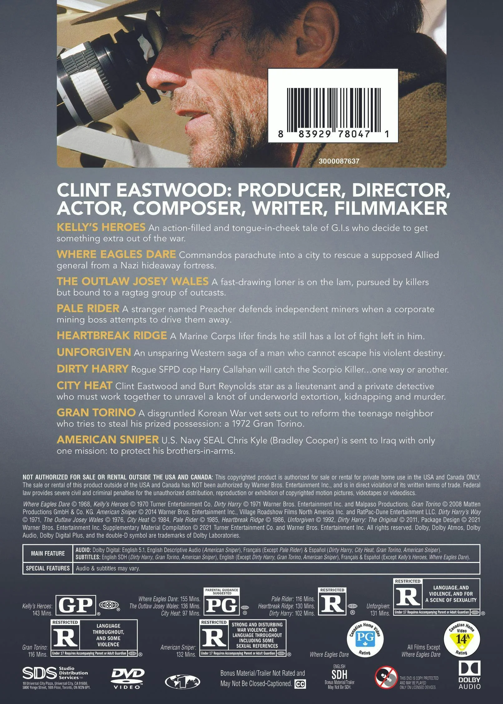 Clint Eastwood 50th Anniversary 10-Film Collection (Box Set) [DVD] - Image 2