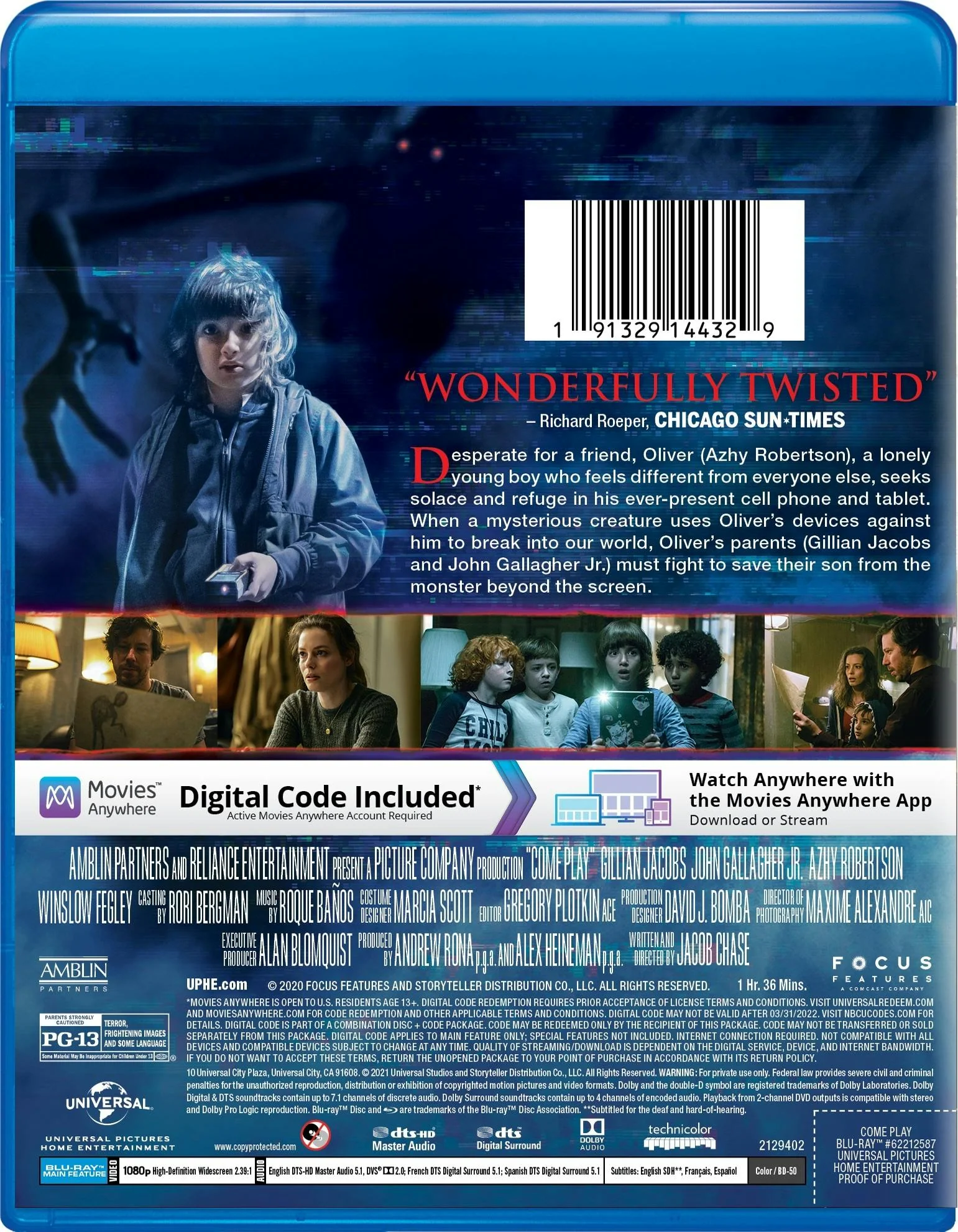 Come Play (Blu-ray + Digital Copy) [Blu-ray] - Image 2