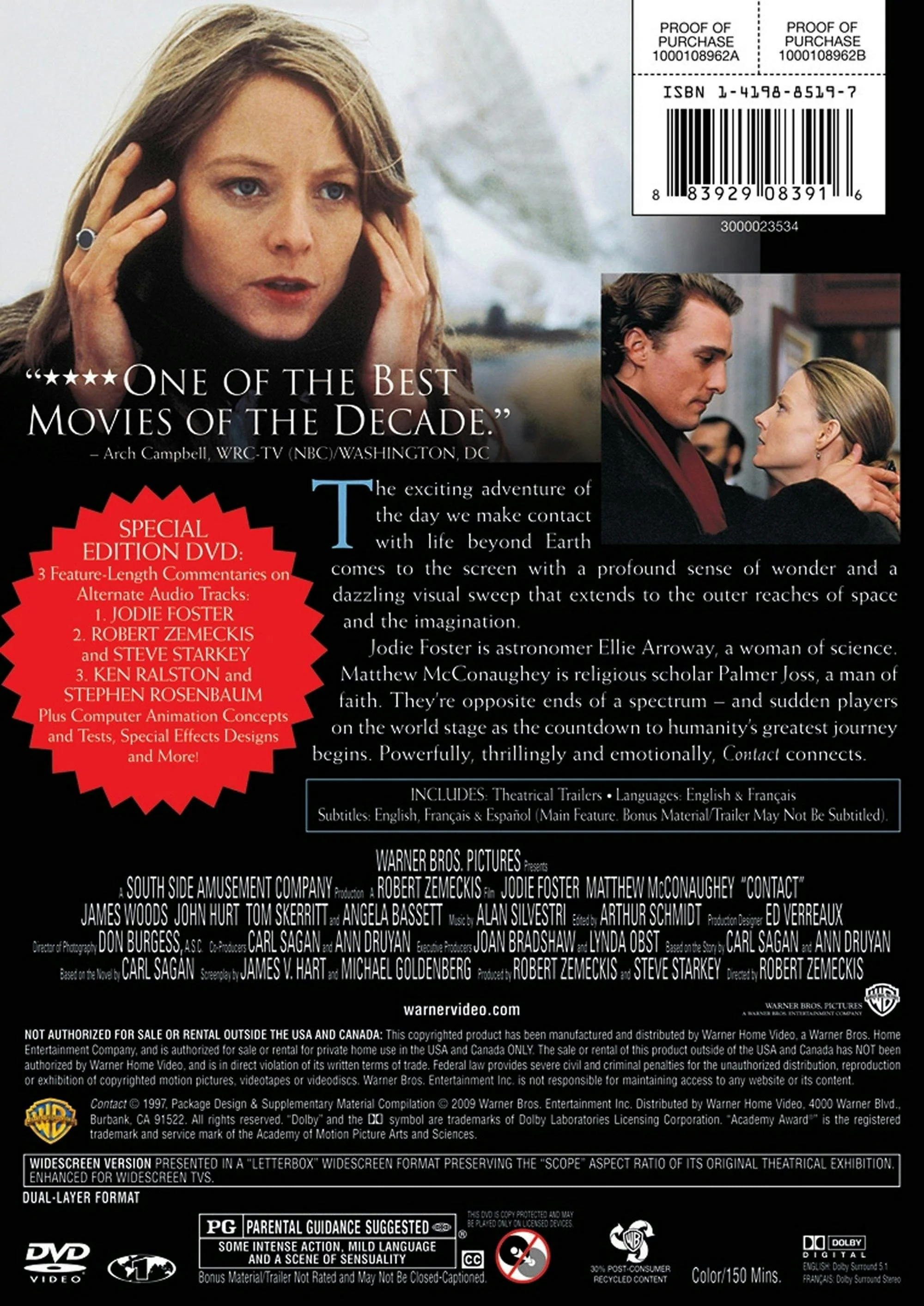 Contact (DVD New Packaging) [DVD] - Image 2