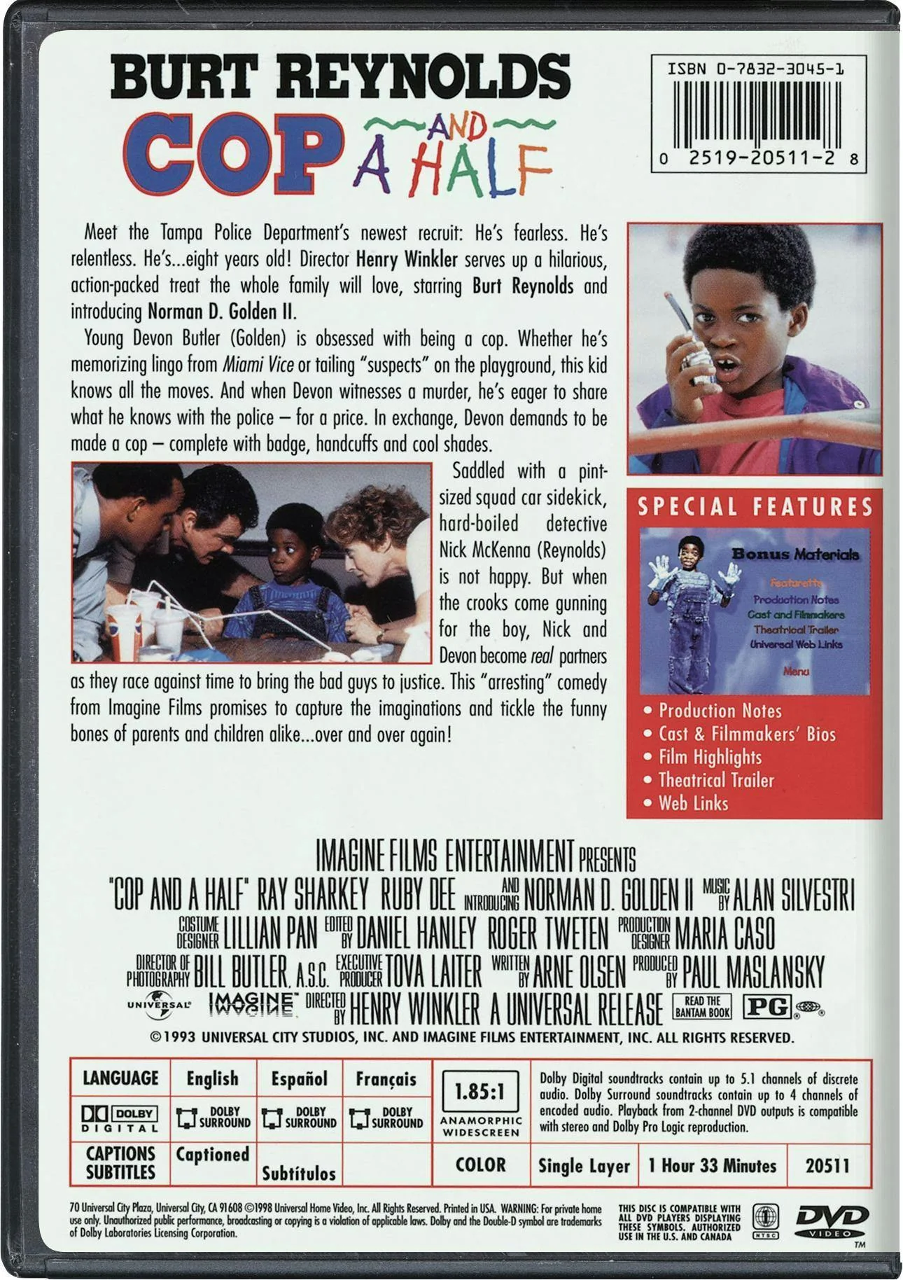 Cop and a Half (DVD Widescreen) [DVD] - Image 3