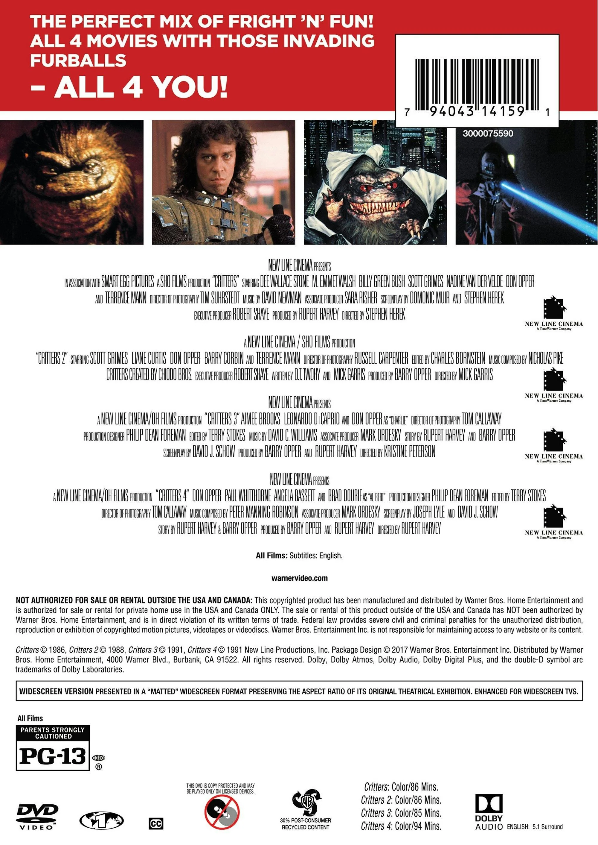 Critters 1-4 (DVD Set) [DVD] - Image 2