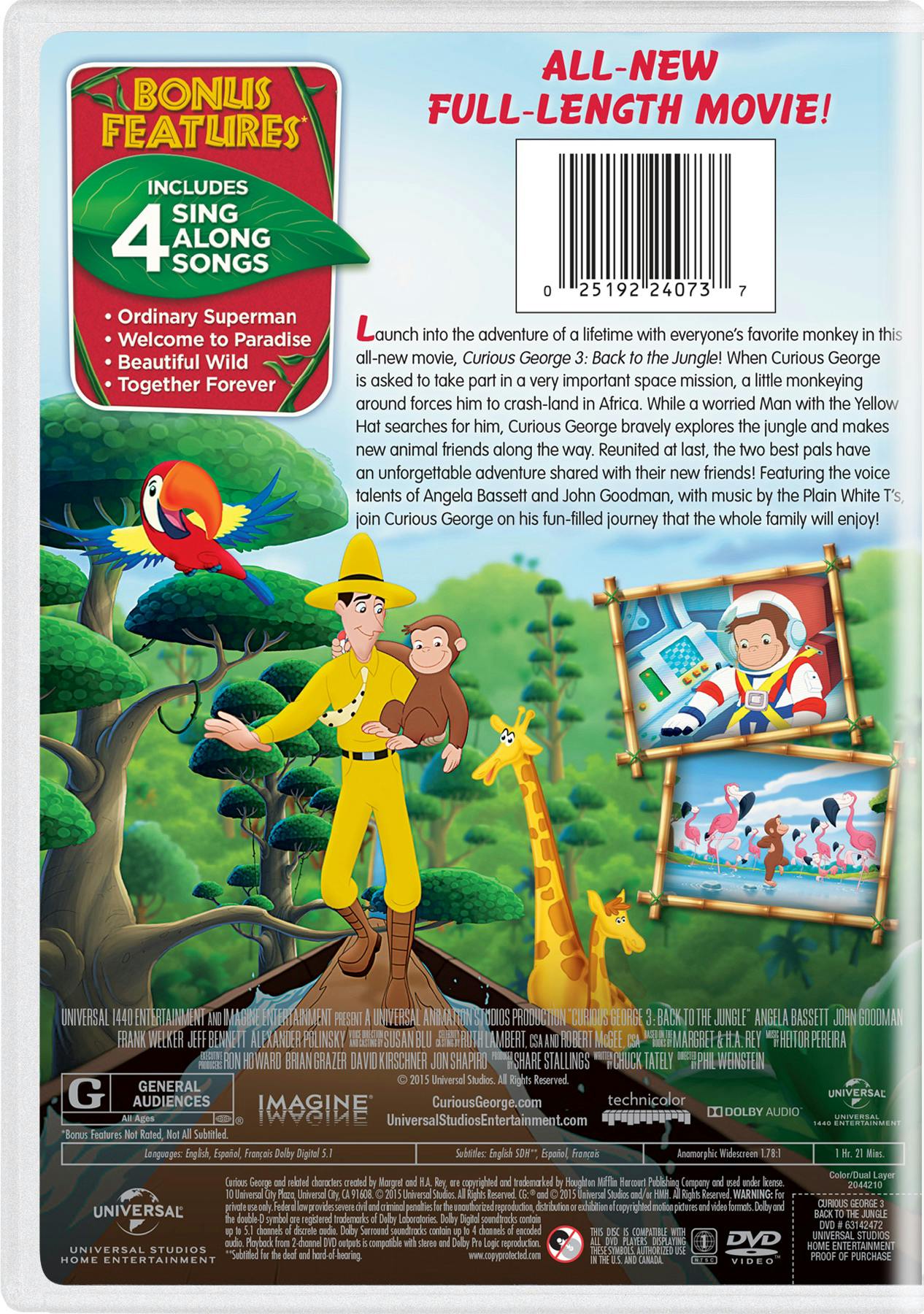 Curious George 3 - Back to the Jungle [DVD] - Image 2