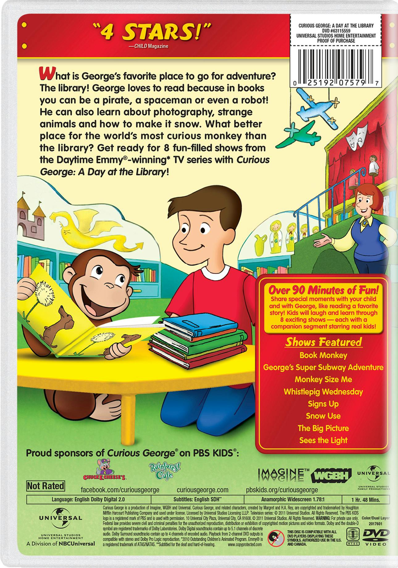 Curious George: A Day at the Library (DVD Widescreen) [DVD] - Image 2