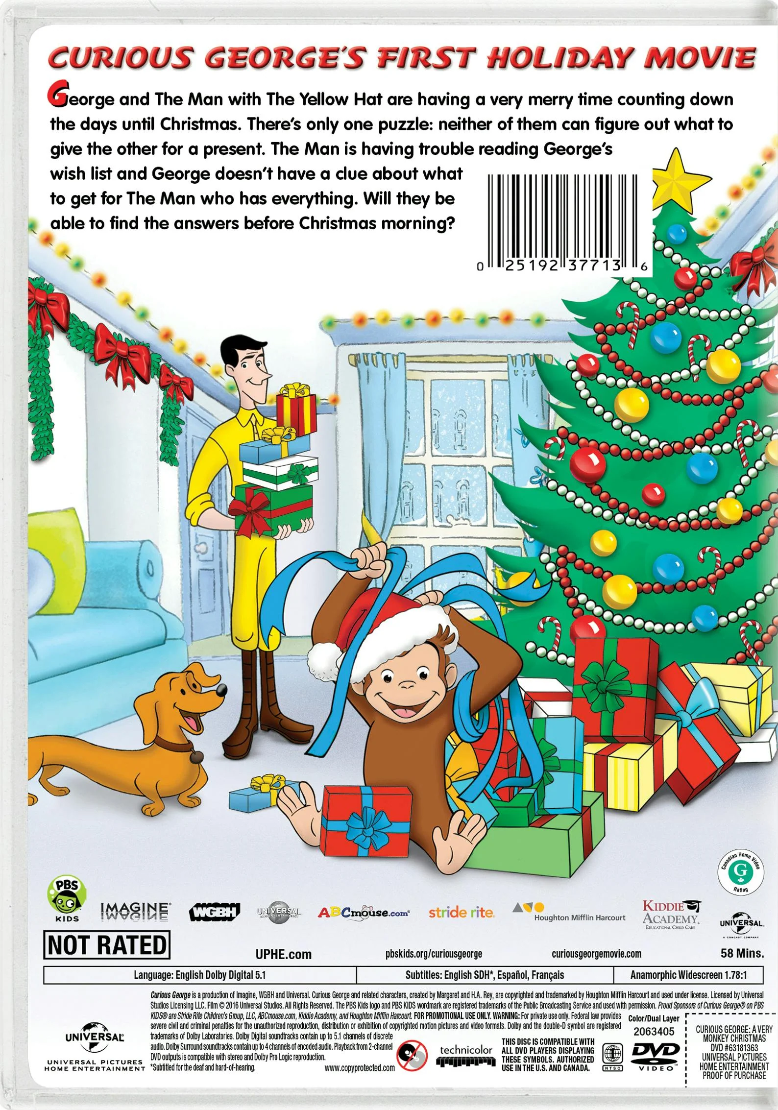 Curious George: A Very Monkey Christmas [DVD] - Image 2