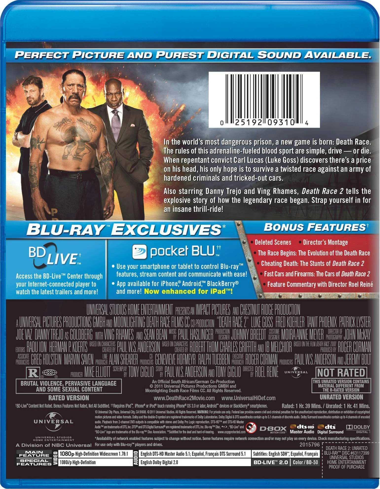 Death Race 2 (Unrated Edition) [Blu-ray] - Image 2