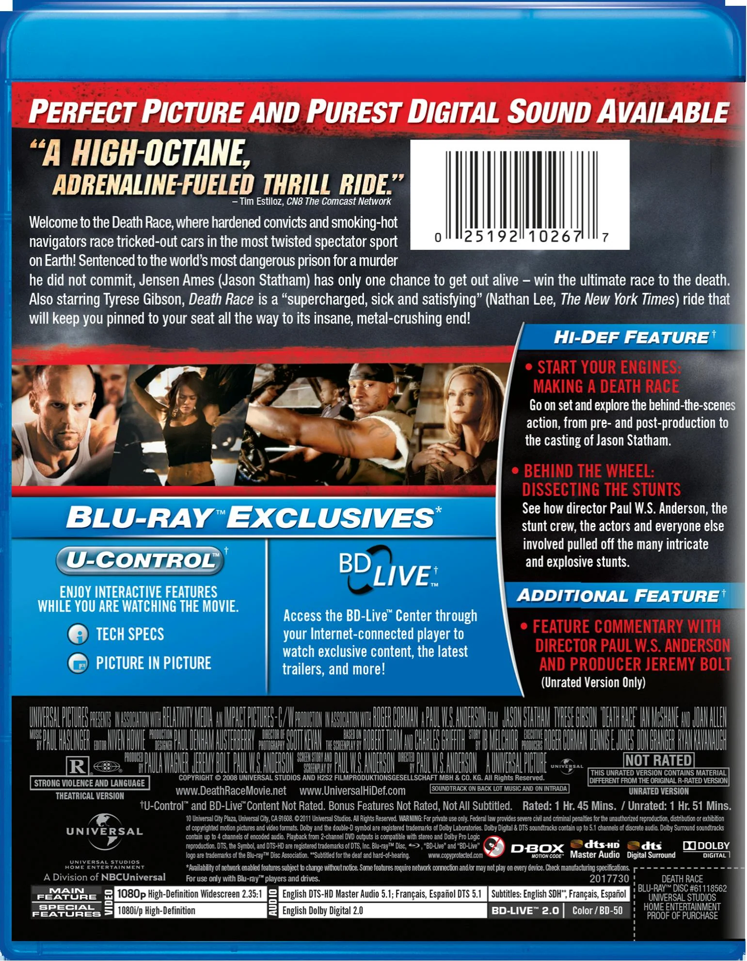 Death Race (Blu-ray New Packaging) [Blu-ray] - Image 2