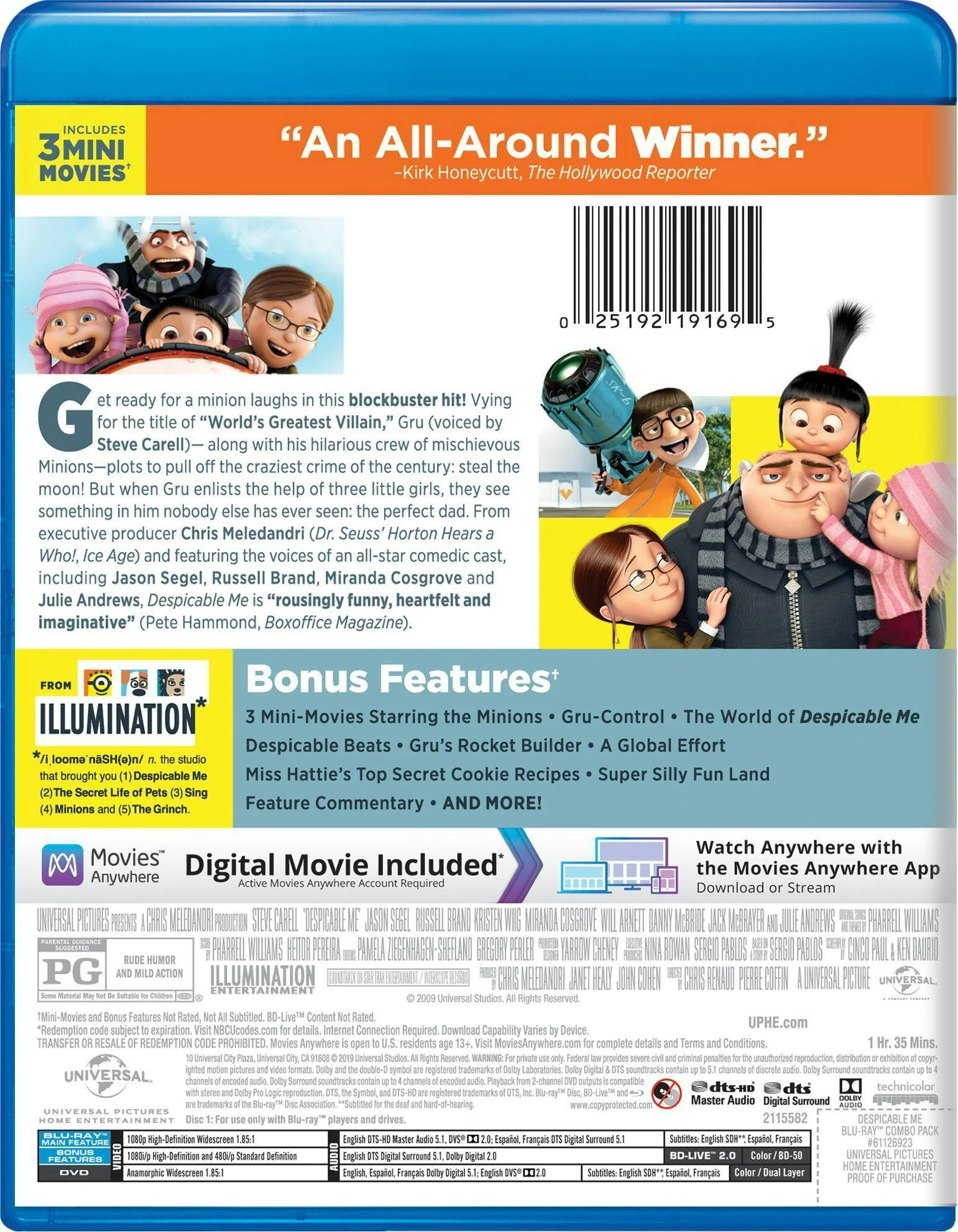 Despicable Me (DVD + Digital) [Blu-ray] - Image 2