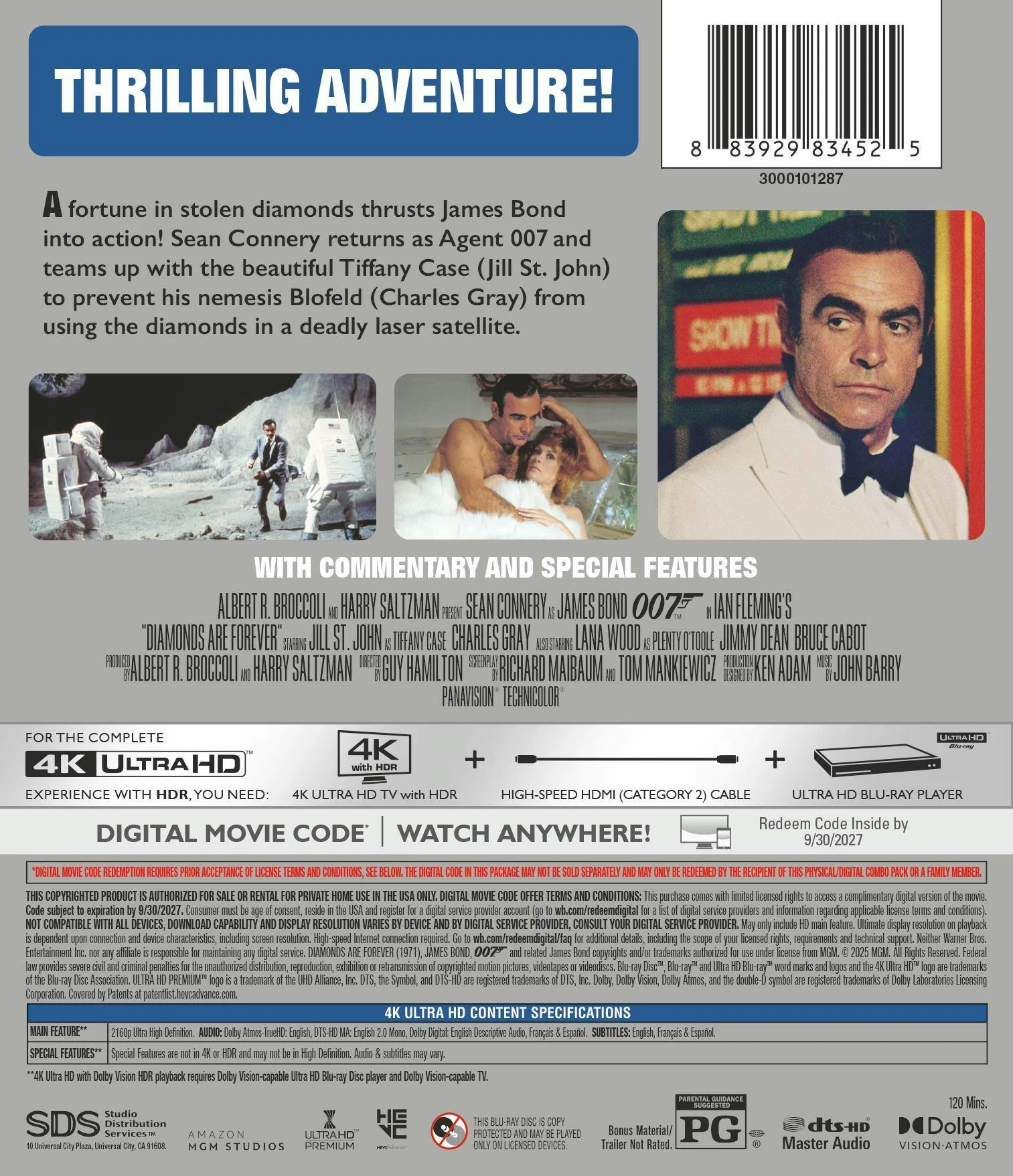 Diamonds Are Forever (4K Ultra HD + Digital) [UHD] - Image 3