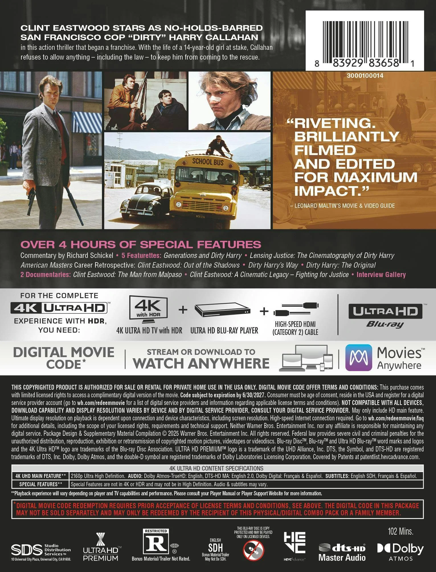 Dirty Harry (Limited Edition 4K Steelbook) [UHD] - Image 3