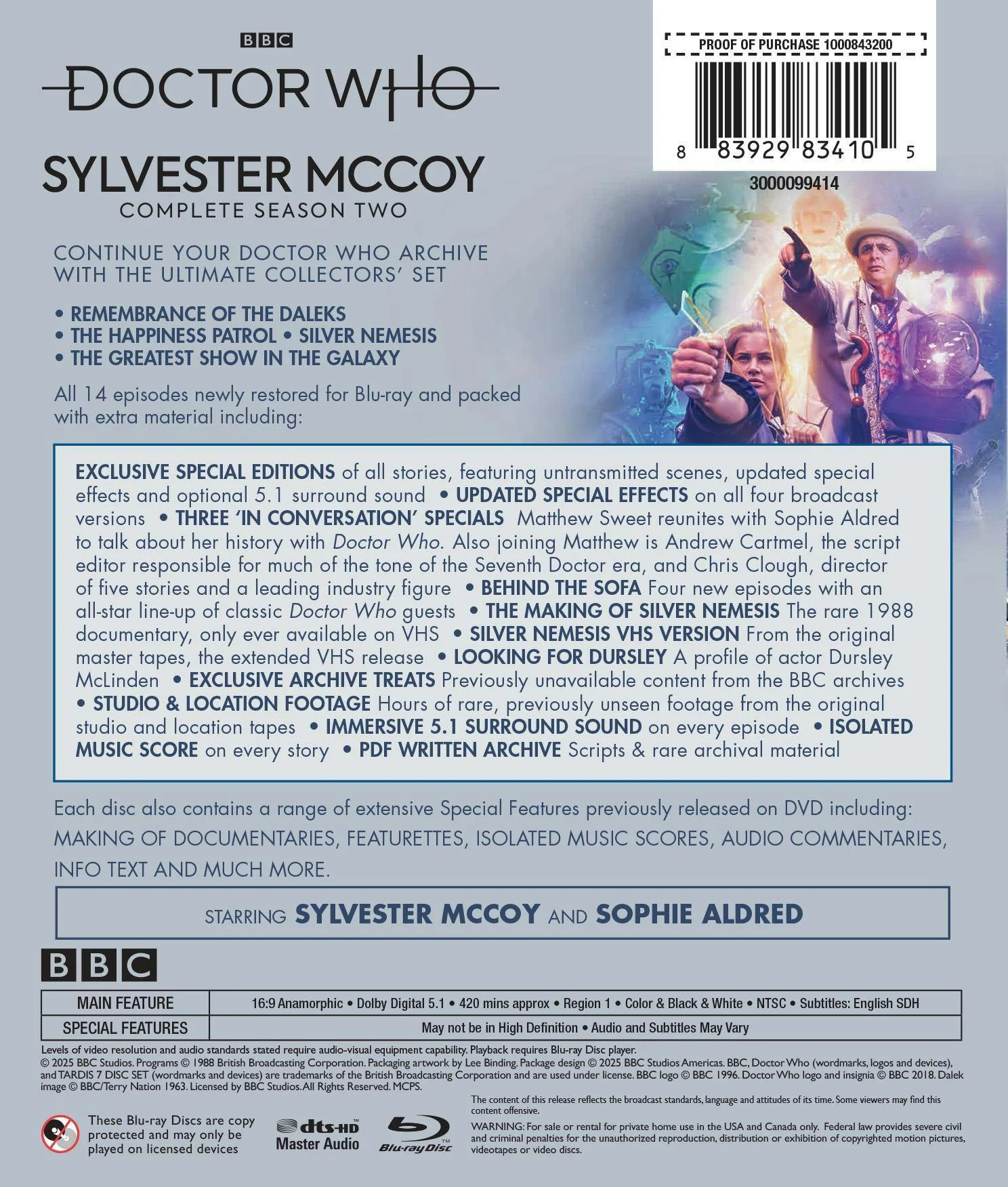 Doctor Who: Sylvester McCoy Complete Season Two [Blu-ray] - Image 3