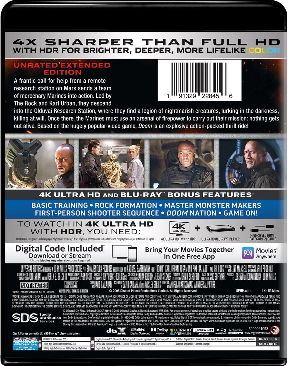 Doom - Unrated Extended Edition (4K Ultra HD + Blu-ray) [UHD] - Image 3