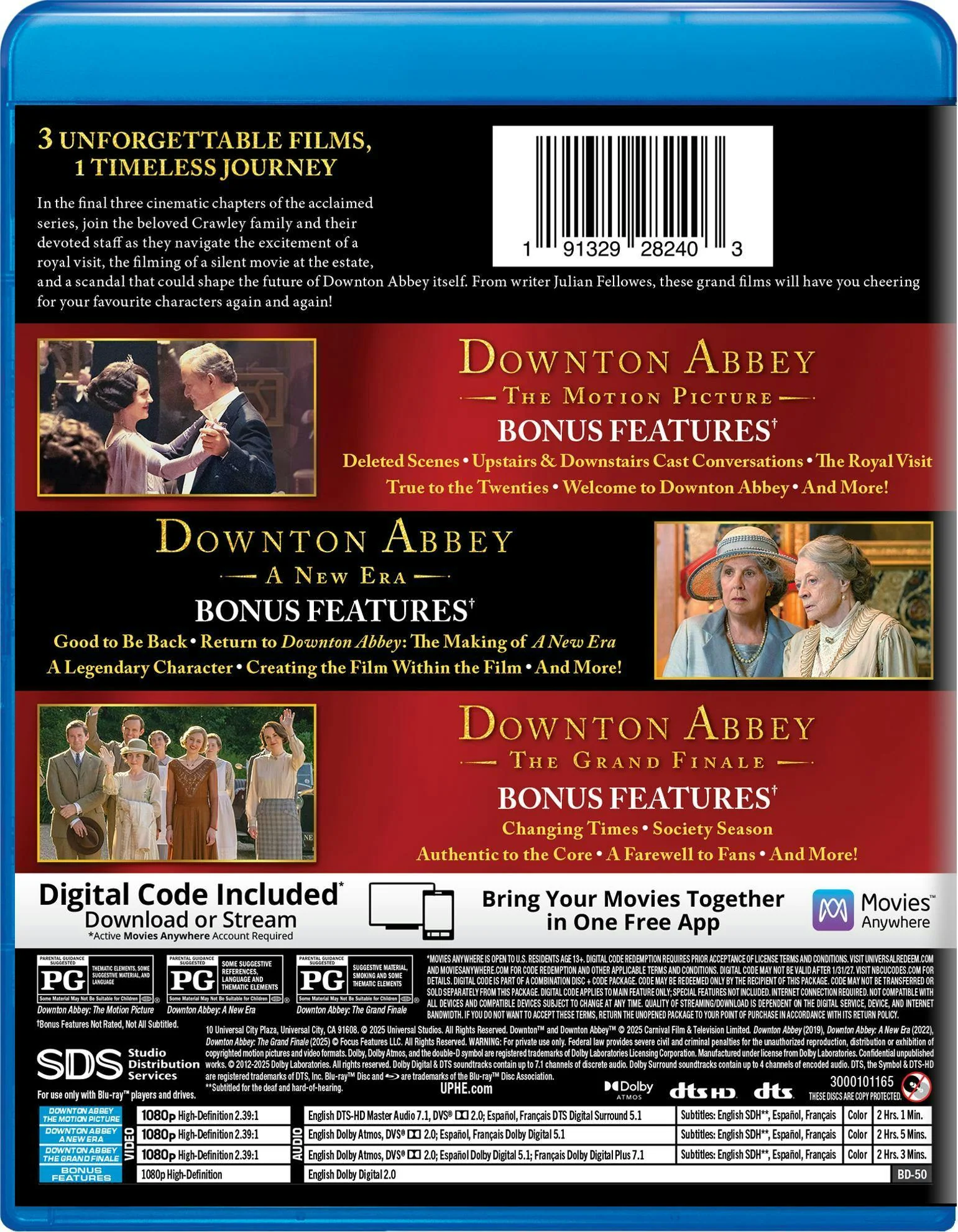 Downton Abbey 3-Film Collection - Blu-ray + Digital (Blu-ray + Digital) [Blu-ray] - Image 3