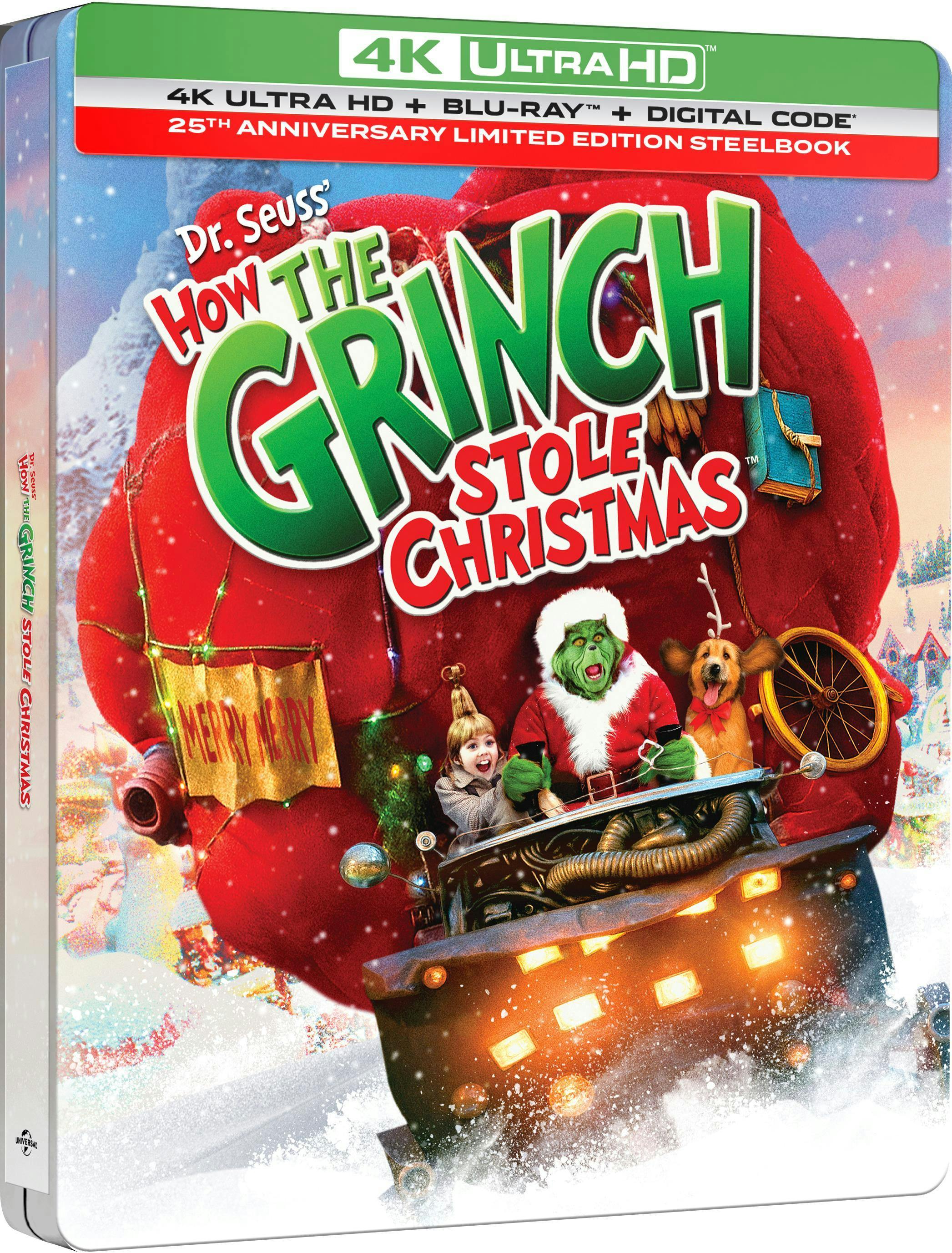Dr Seuss How The Grinch Stole Christmas - 25th Anniversary Edition (Limited Edition 4K Ultra HD Steelbook + Blu-ray + Digital) [UHD] - Image 2