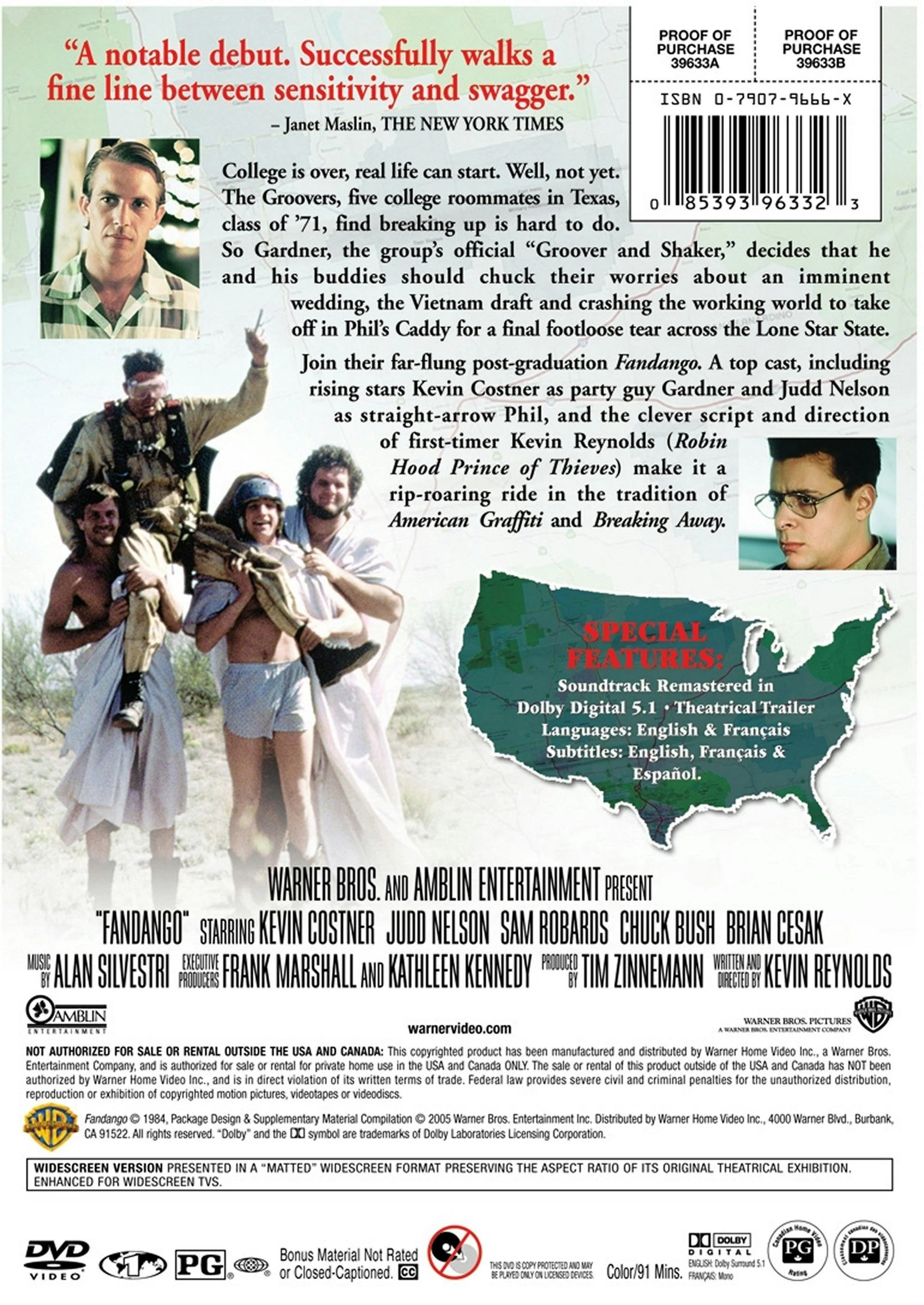 Fandango (DVD Widescreen) [DVD] - Image 2