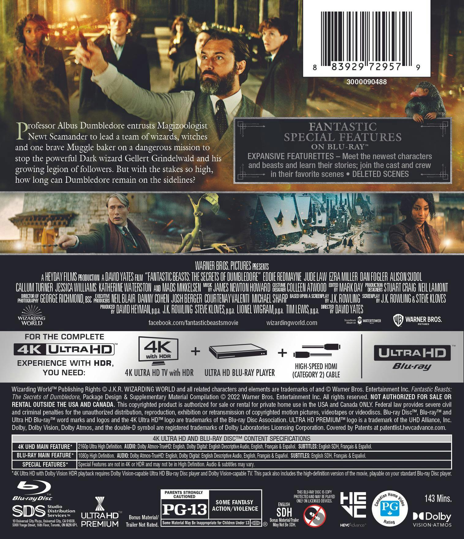 Fantastic Beasts: The Secrets of Dumbledore (Includes Blu-ray) [UHD] - Image 3