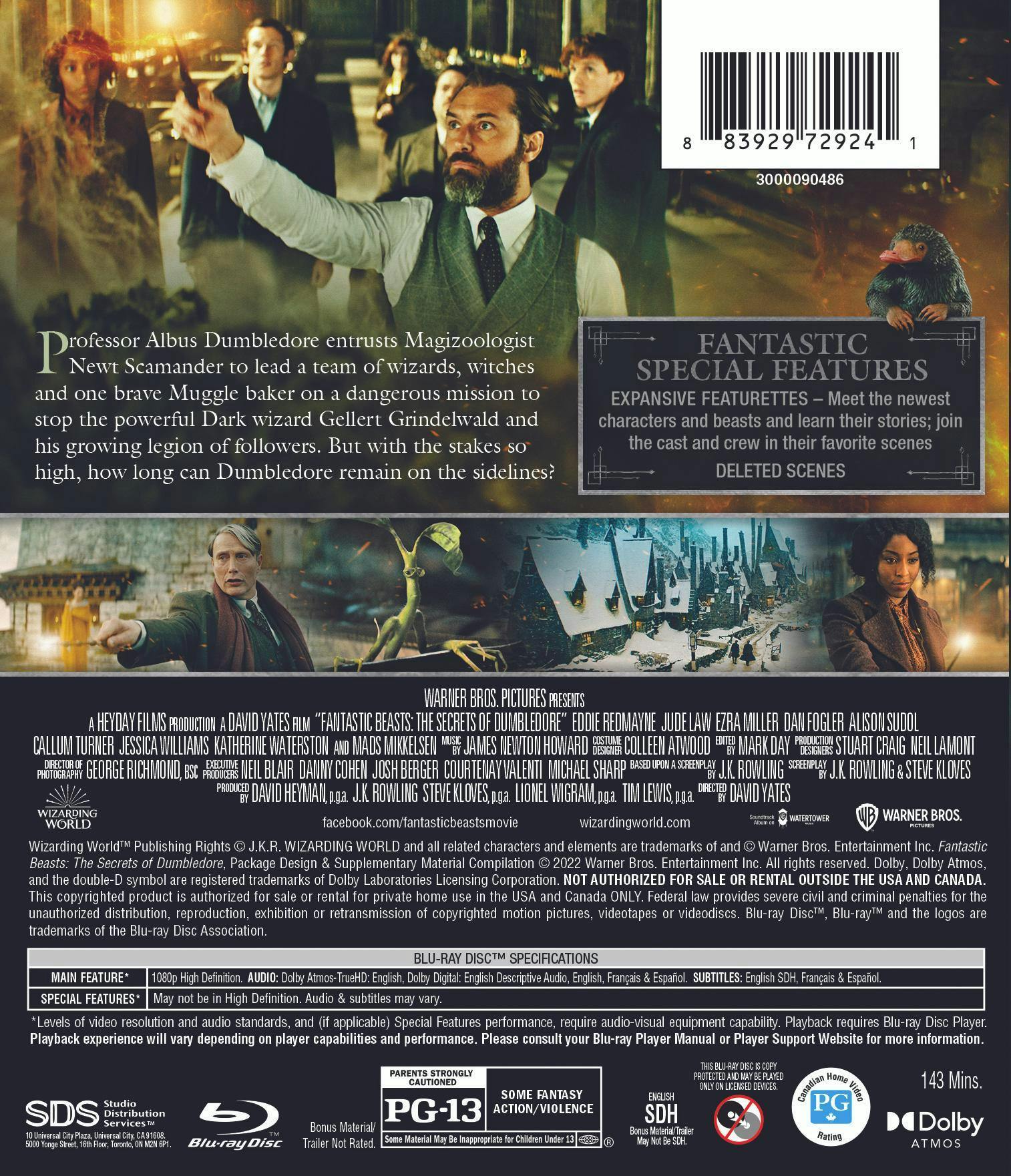 Fantastic Beasts: Secrets of Dumbledore (Blu-ray) [Blu-ray] - Image 3