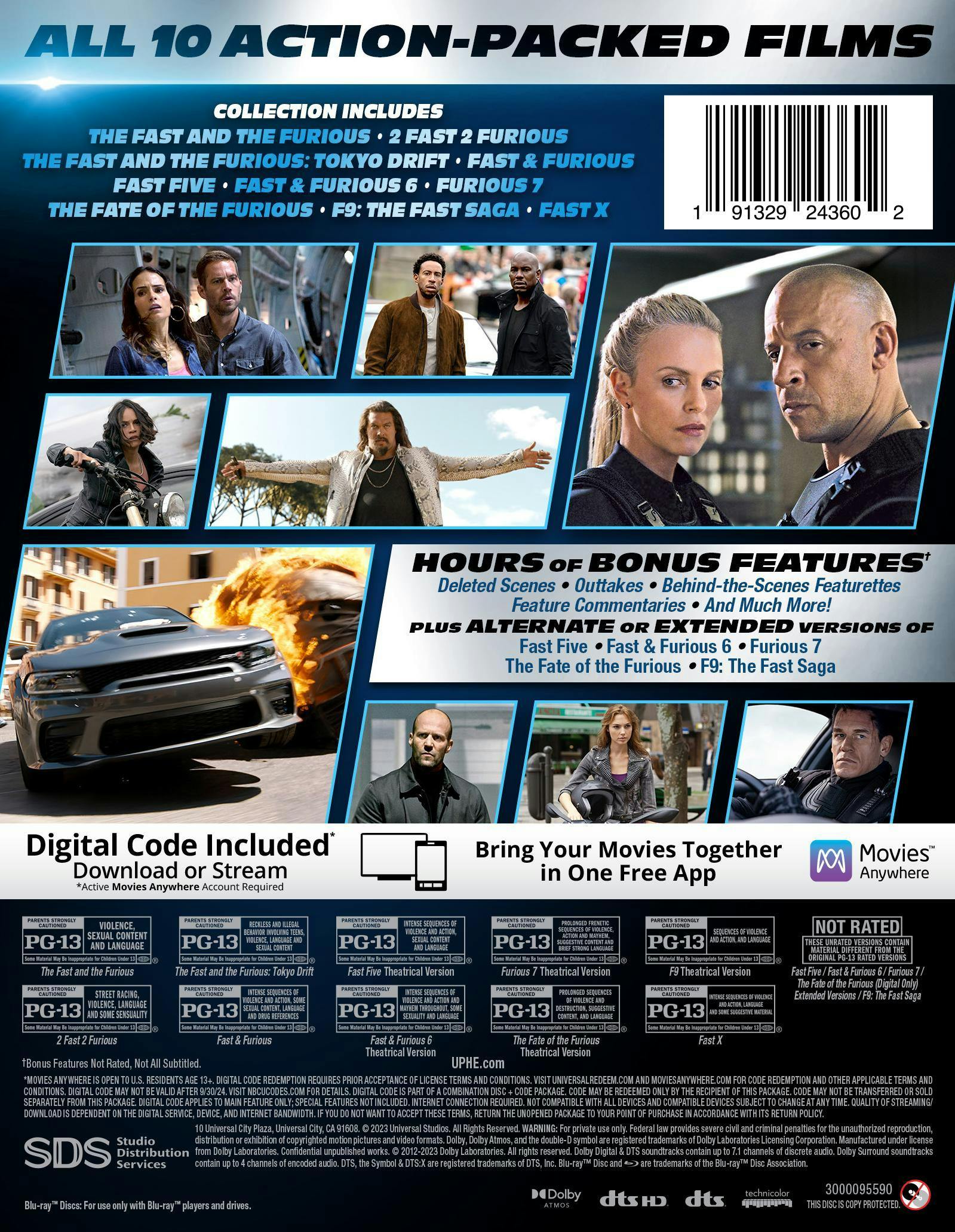 Fast & Furious: 10-movie Collection (Box Set) [Blu-ray] - Image 3