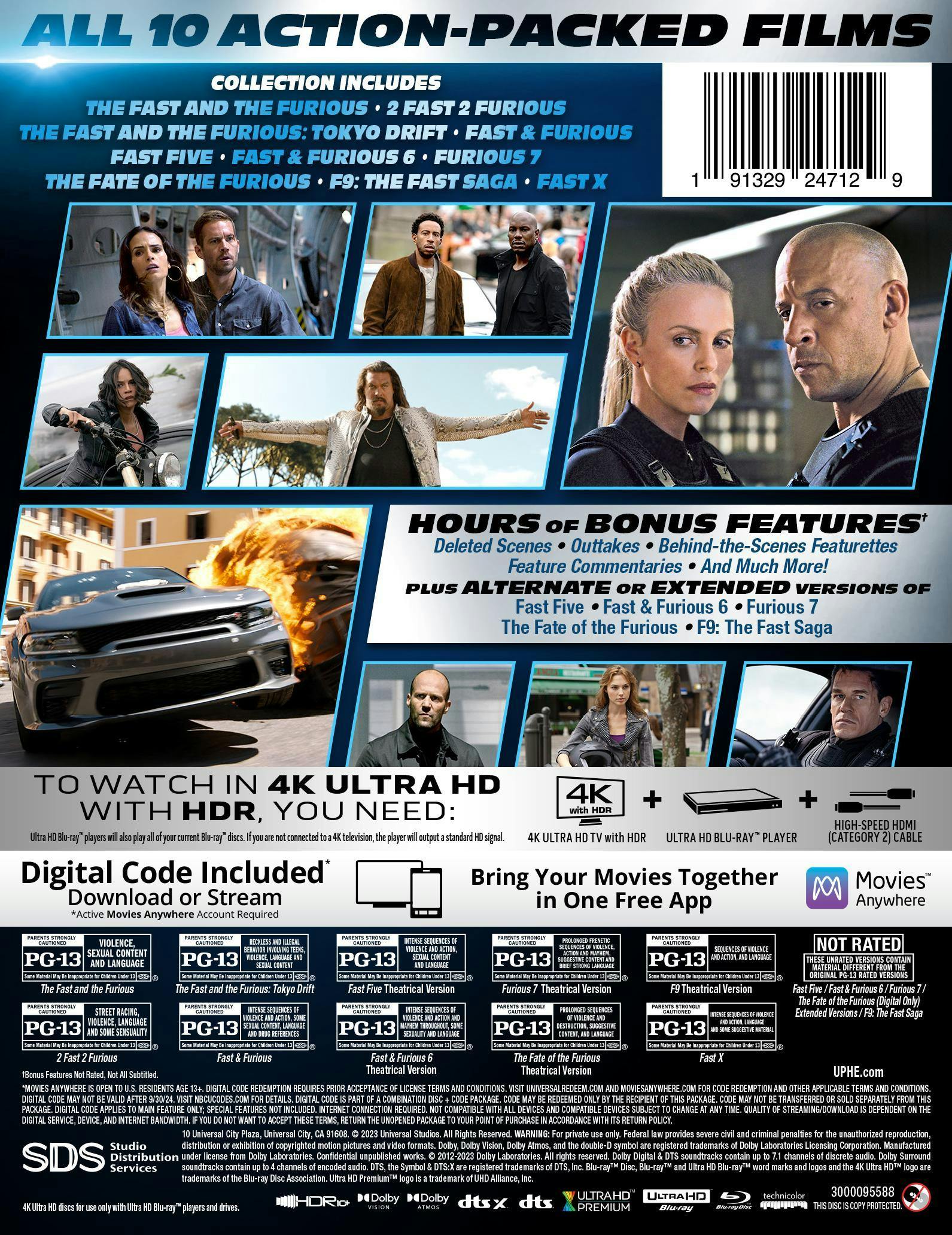 Fast & Furious: 10-movie Collection (Box Set) [UHD] - Image 3